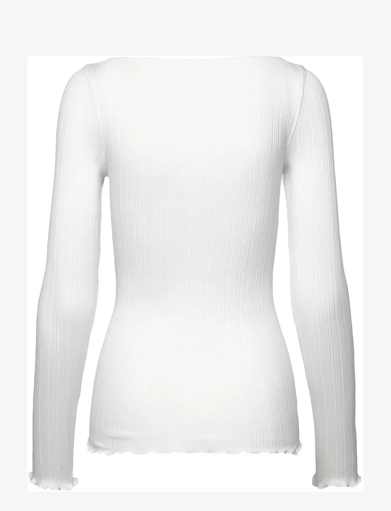 Rosemunde - RWJudy LS Boatneck T-shirt - long-sleeved tops - new white - 1