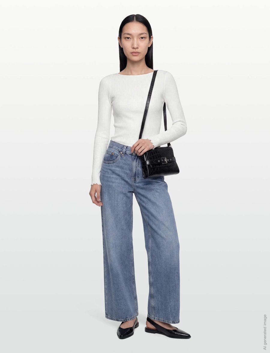 Rosemunde - RWJudy LS Boatneck T-shirt - langærmede toppe - new white - 0