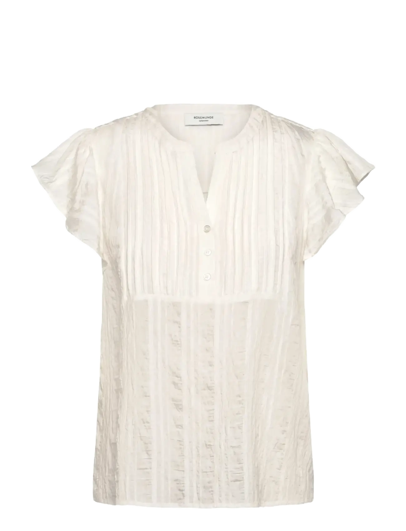 Rosemunde RWMary SS Top - Bluser & Skjorter - CLOUD DANCER / cream