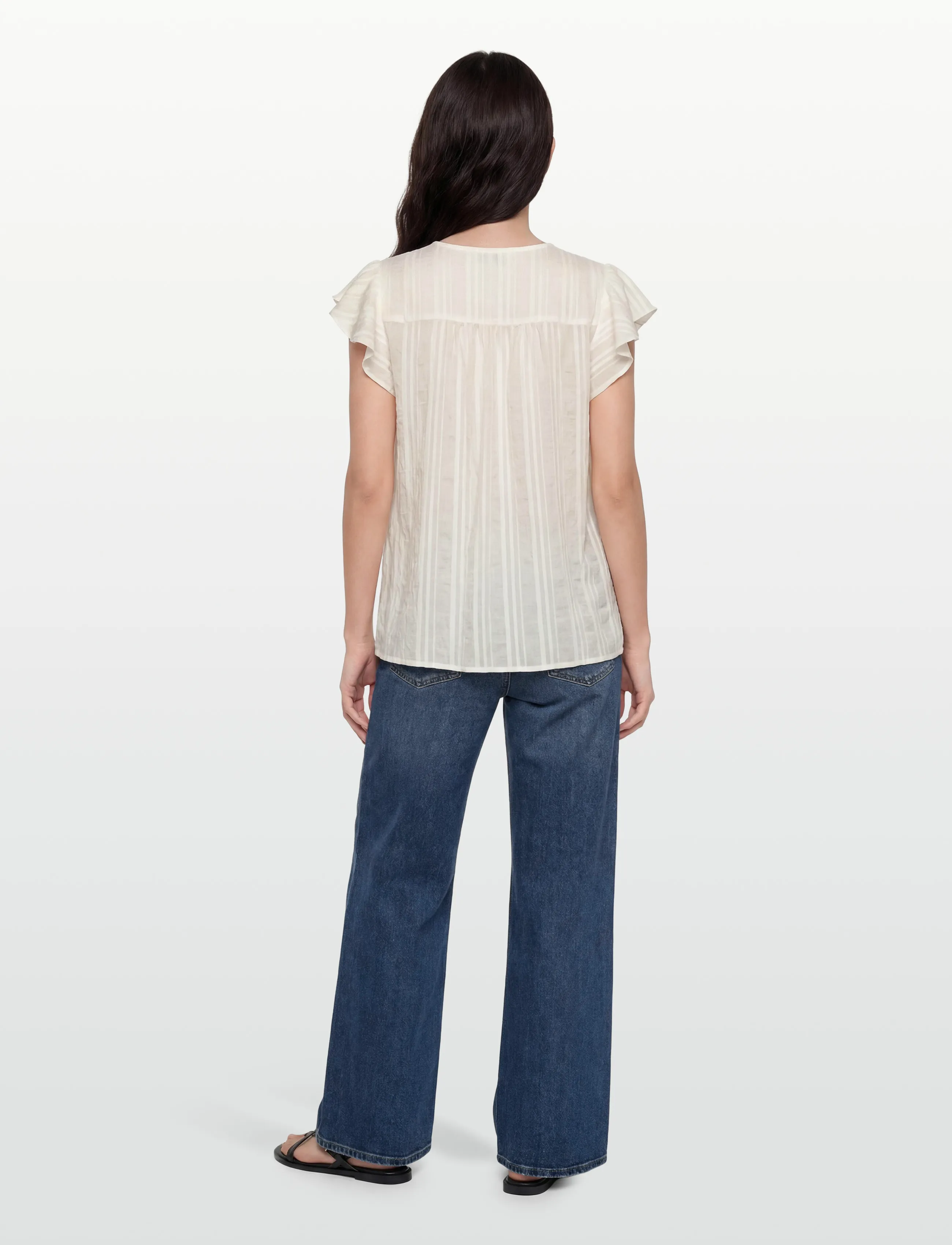 Rosemunde - RWMary SS Top - kortærmede bluser - cloud dancer - 4