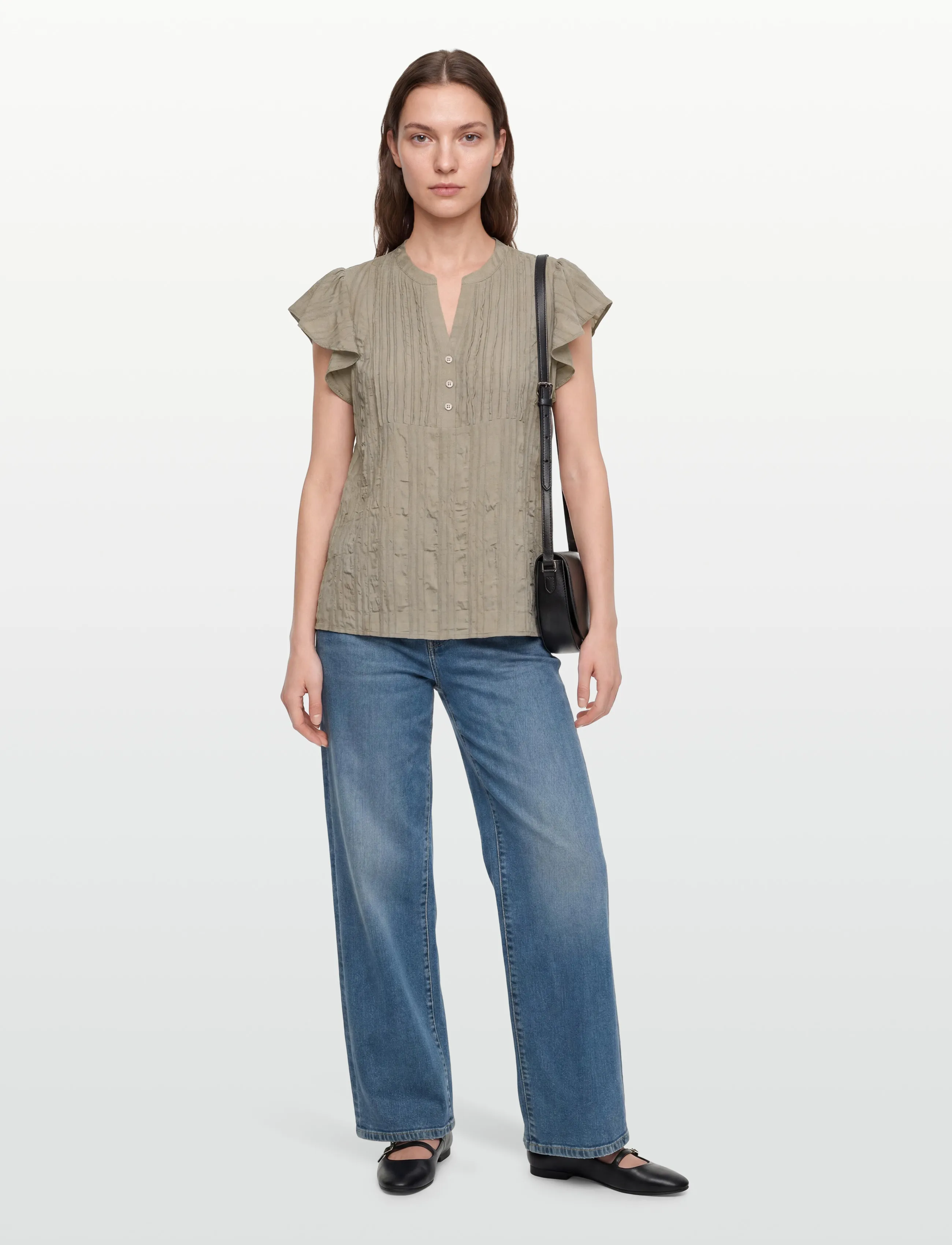 Rosemunde RWMary SS Top - Blusar & Skjortor - DRIED SAGE / khaki/green