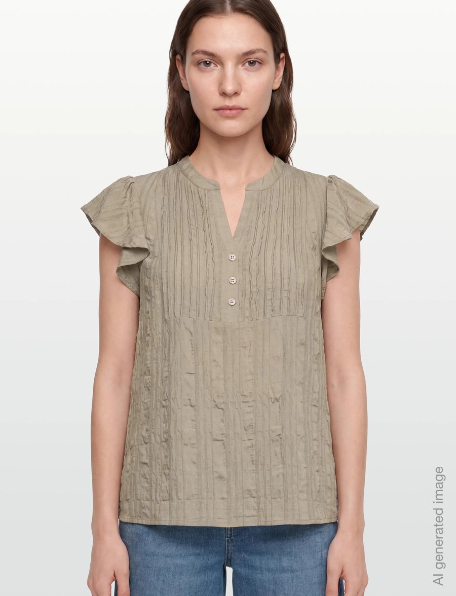 Rosemunde - RWMary SS Top - kurzärmelige blusen - dried sage - 3