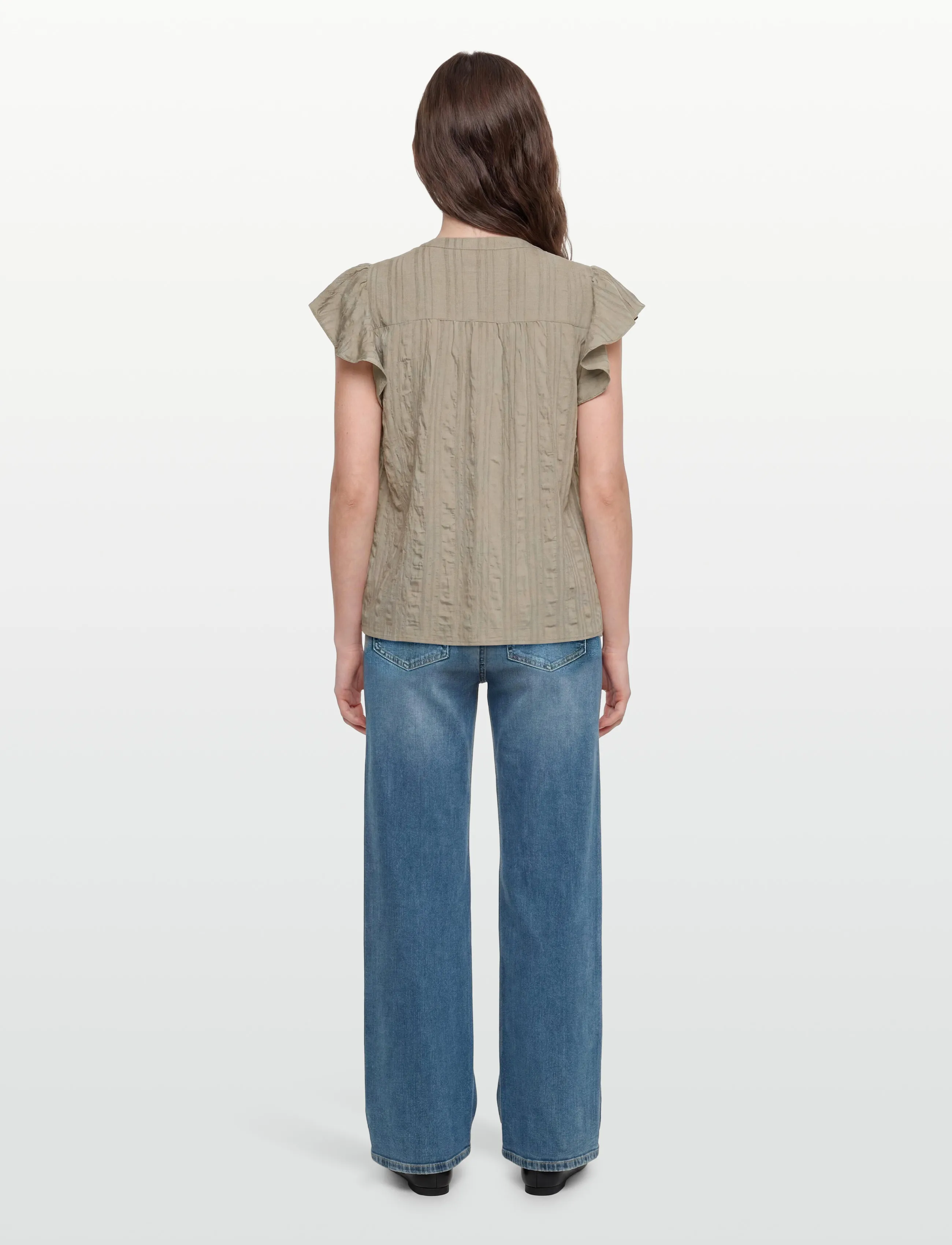 Rosemunde - RWMary SS Top - kurzämlige blusen - dried sage - 4