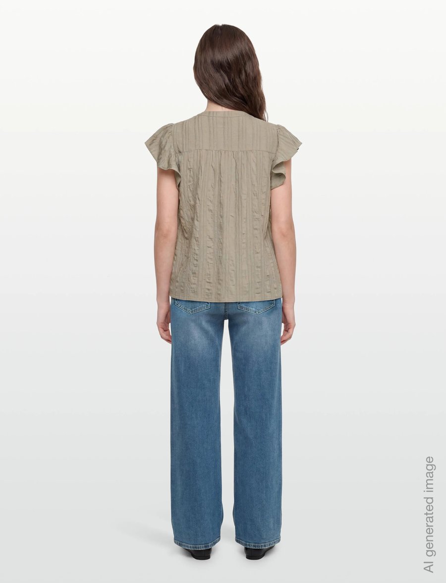 Rosemunde - RWMary SS Top - kurzärmelige blusen - dried sage - 4