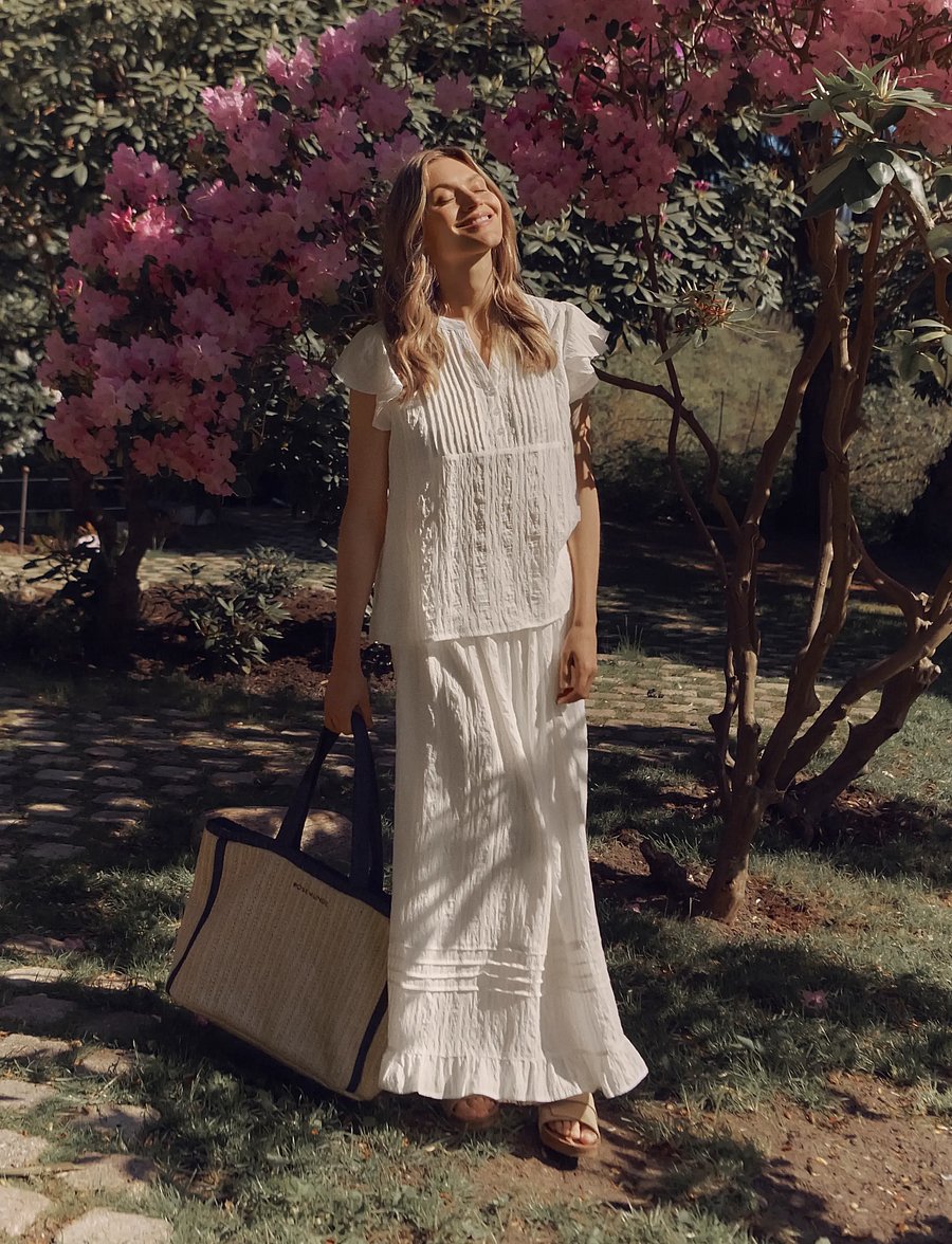 Rosemunde - RWMary MW Maxi Skirt - maxi röcke - cloud dancer - 0