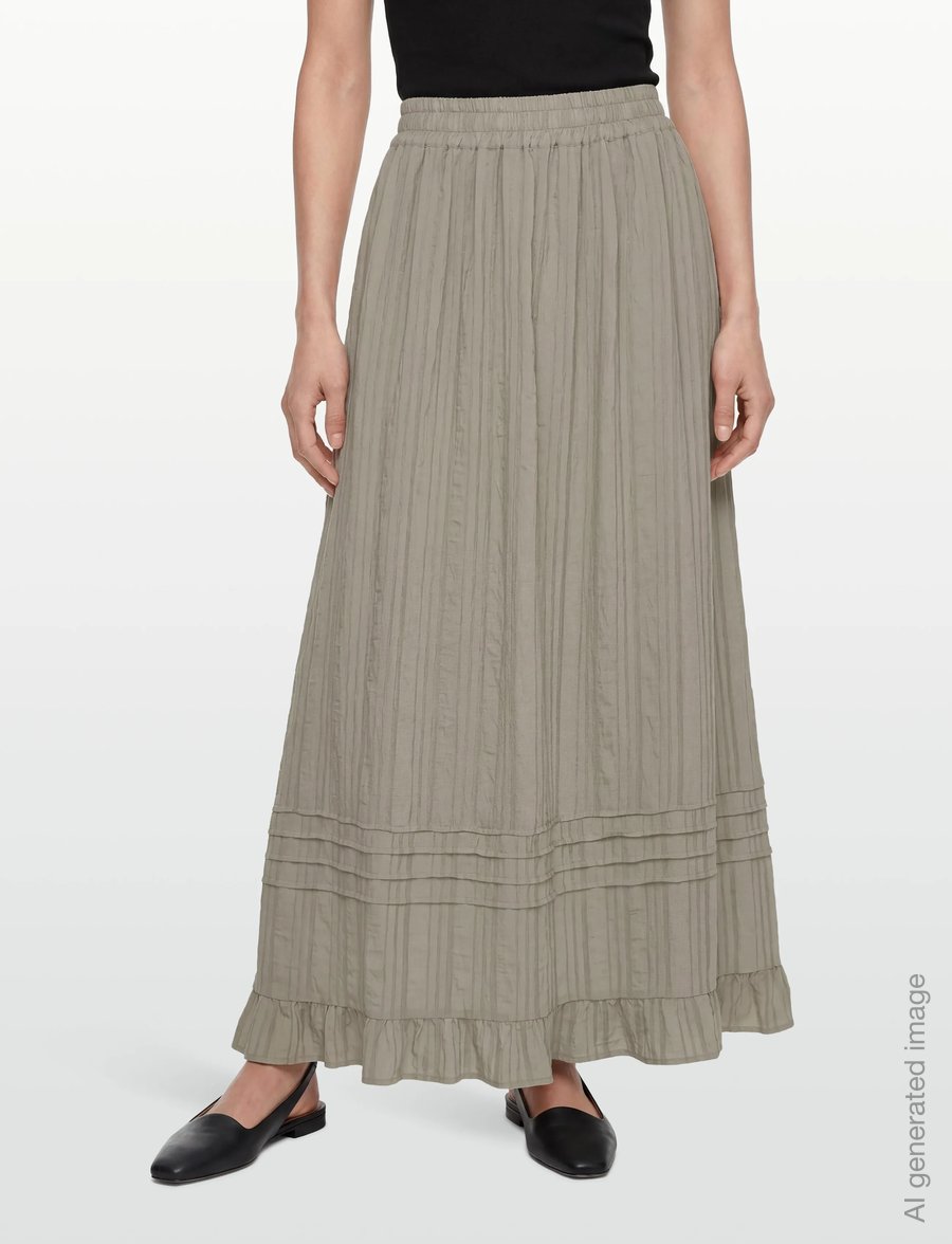 Rosemunde - RWMary MW Maxi Skirt - maxi skirts - dried sage - 3