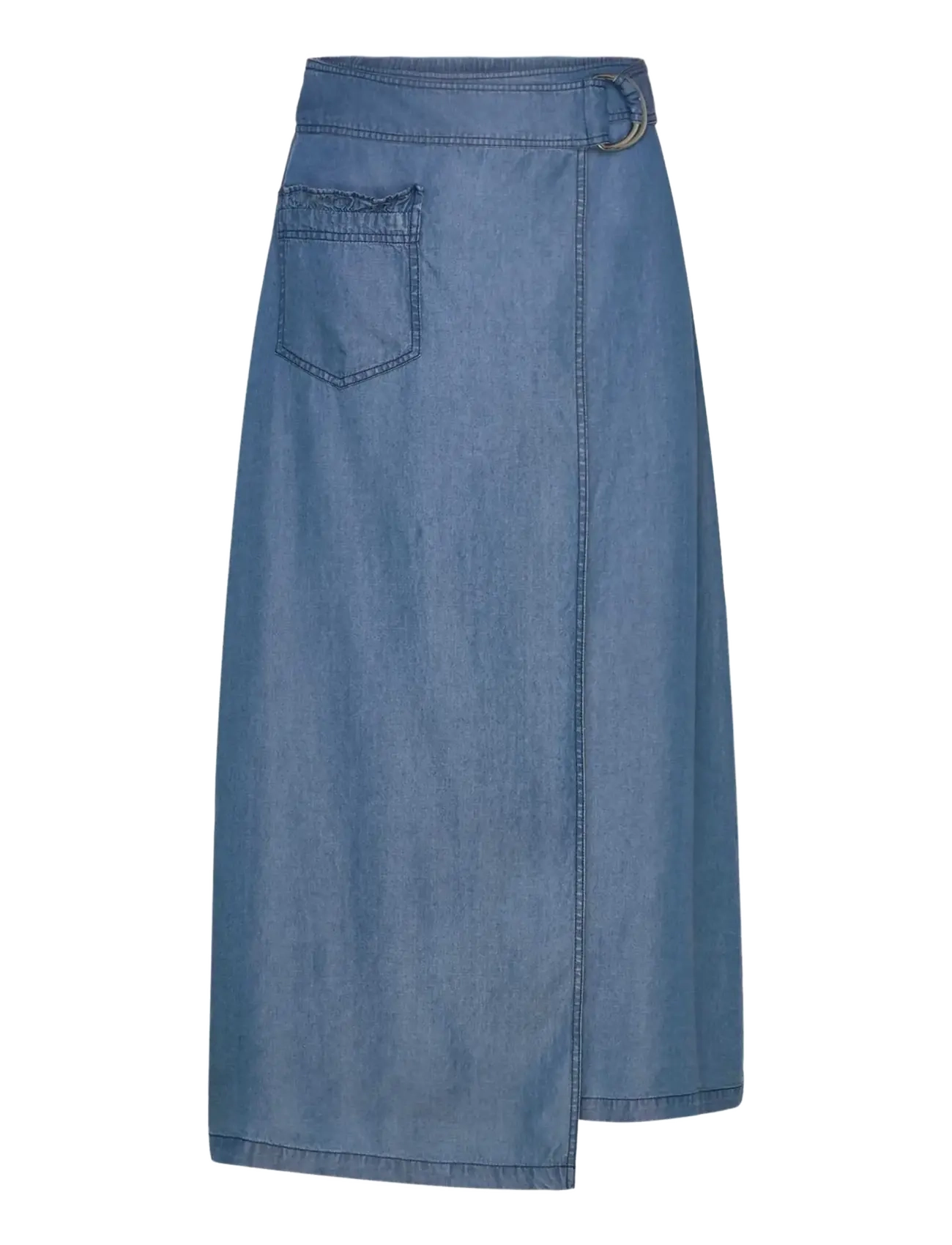 Rosemunde RWDallas MW Midi Skirt - Wikkelrokken - MEDIUM DENIM BLUE / blue