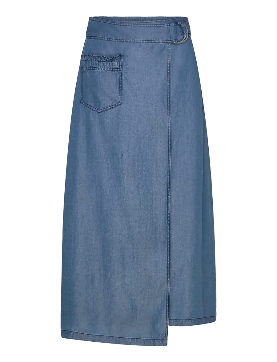 Rosemunde - RWDallas MW Midi Skirt - wickelröcke - medium denim blue - 0