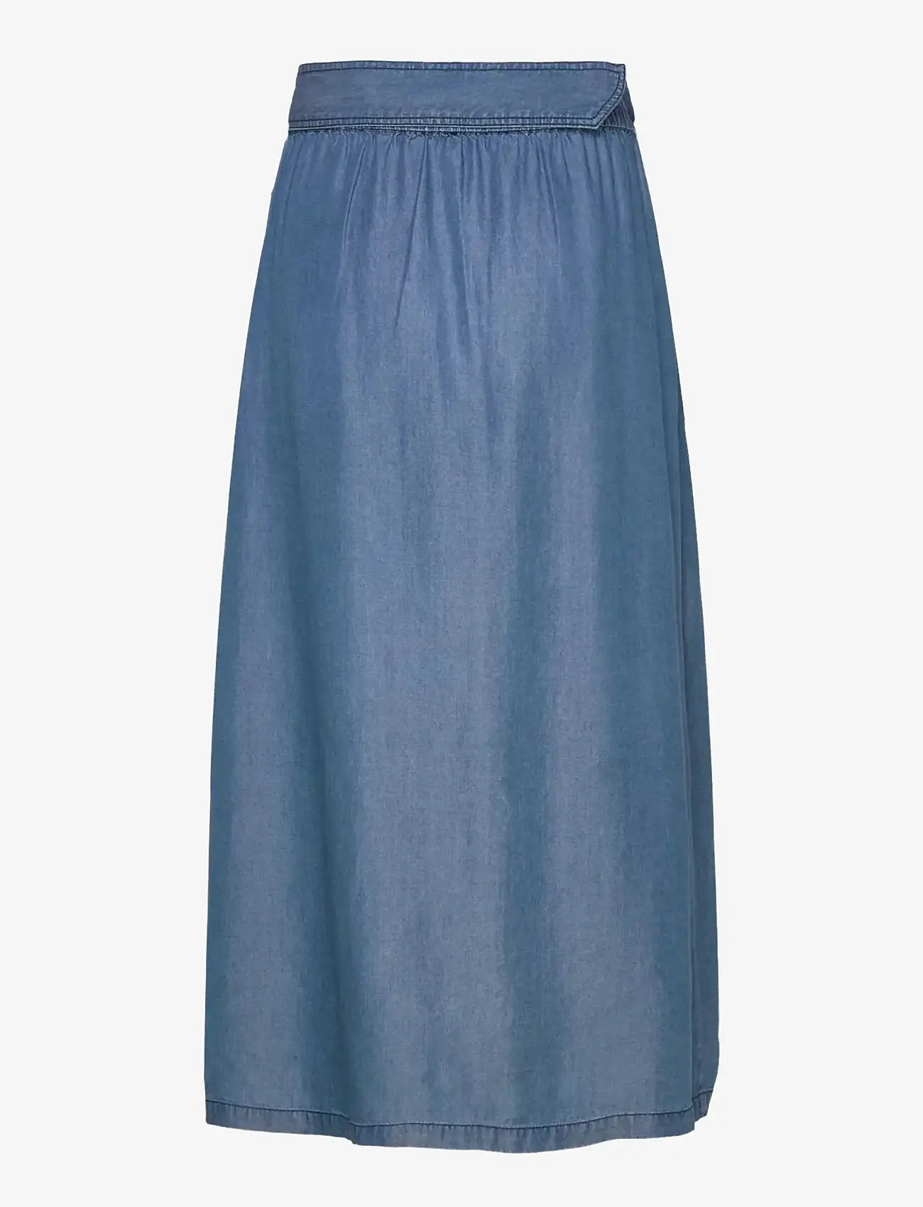 Rosemunde - RWDallas MW Midi Skirt - omlottkjolar - medium denim blue - 1