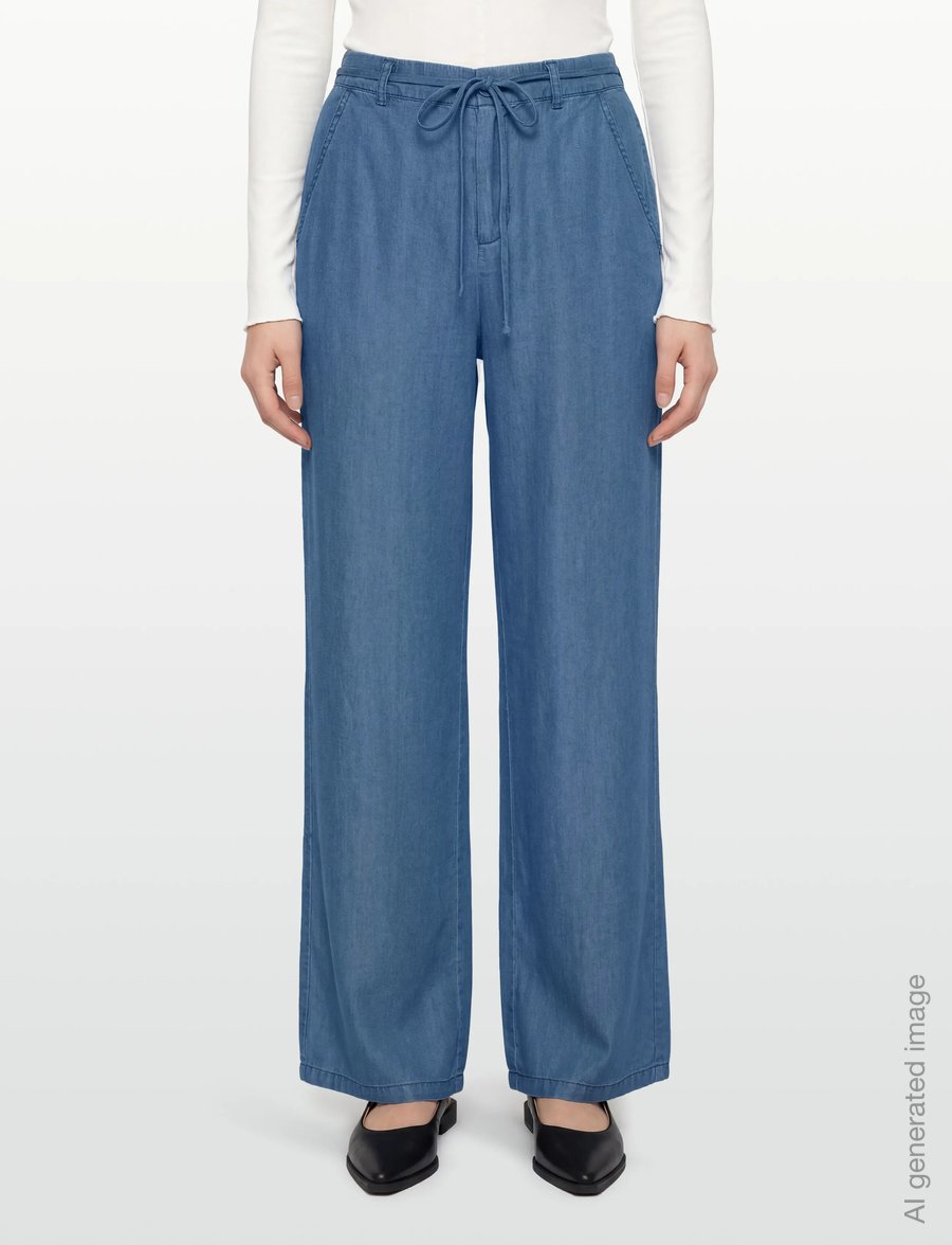 Rosemunde - RWDallas MW Trousers - vida byxor - medium denim blue - 3