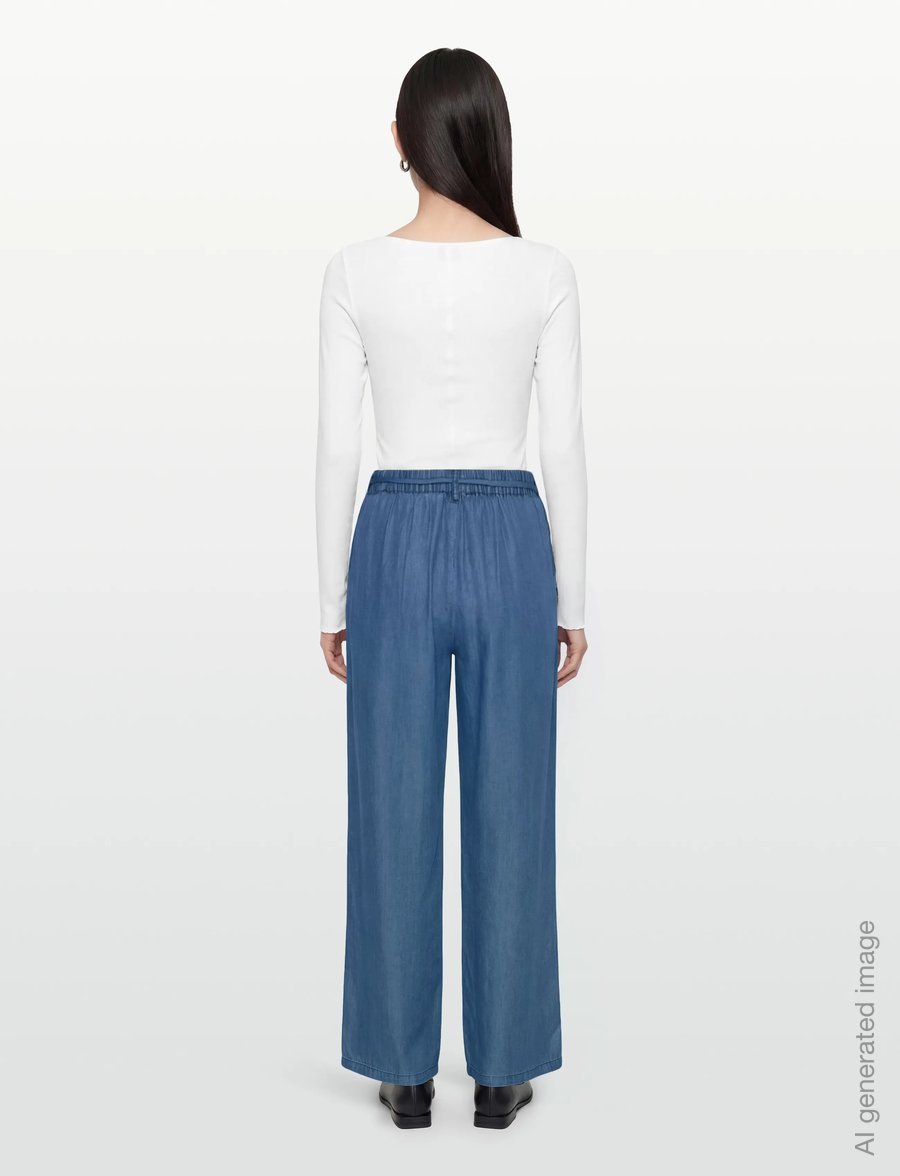 Rosemunde - RWDallas MW Trousers - vida byxor - medium denim blue - 4