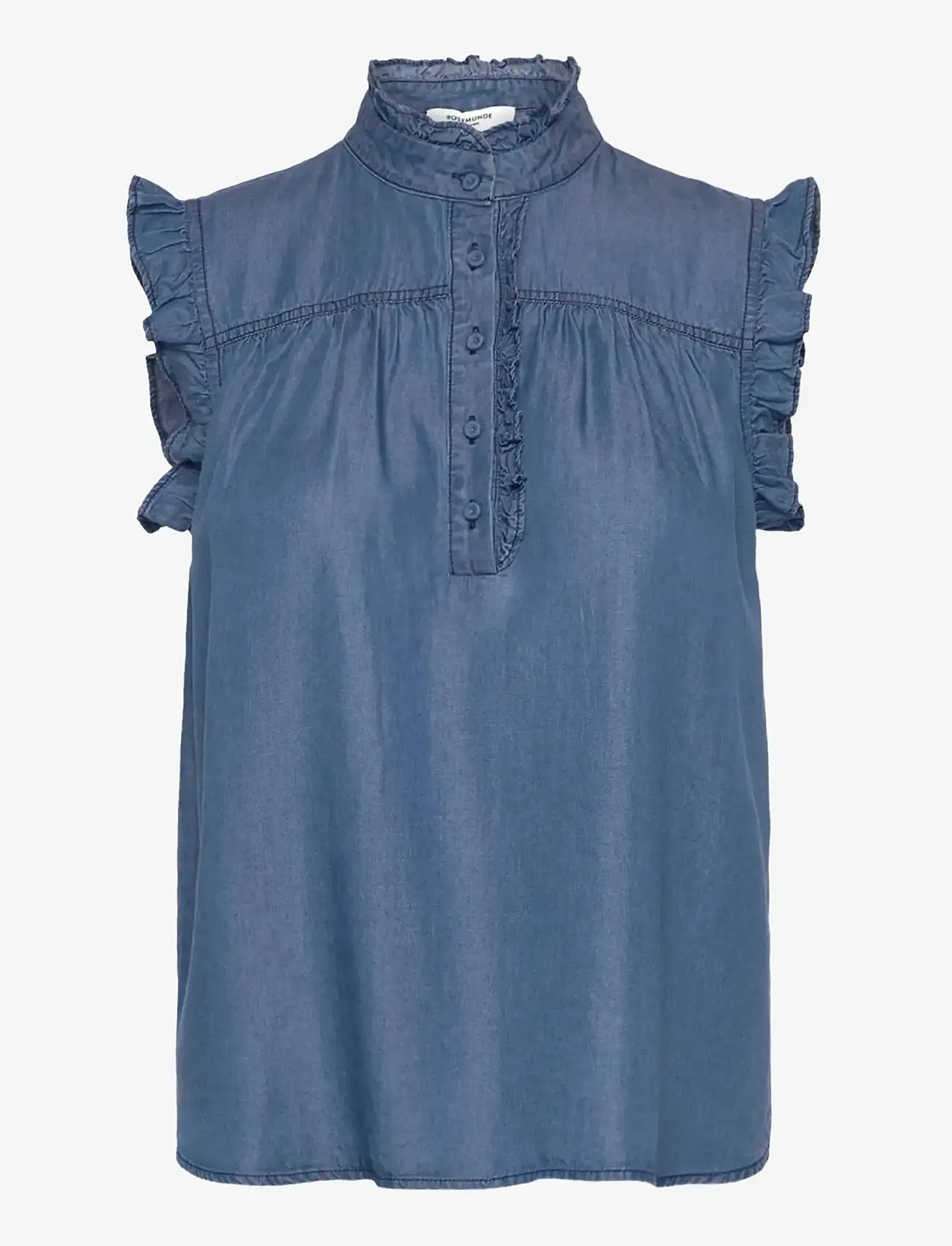 Rosemunde - RWDallas SL Top - sleeveless blouses - medium denim blue - 0