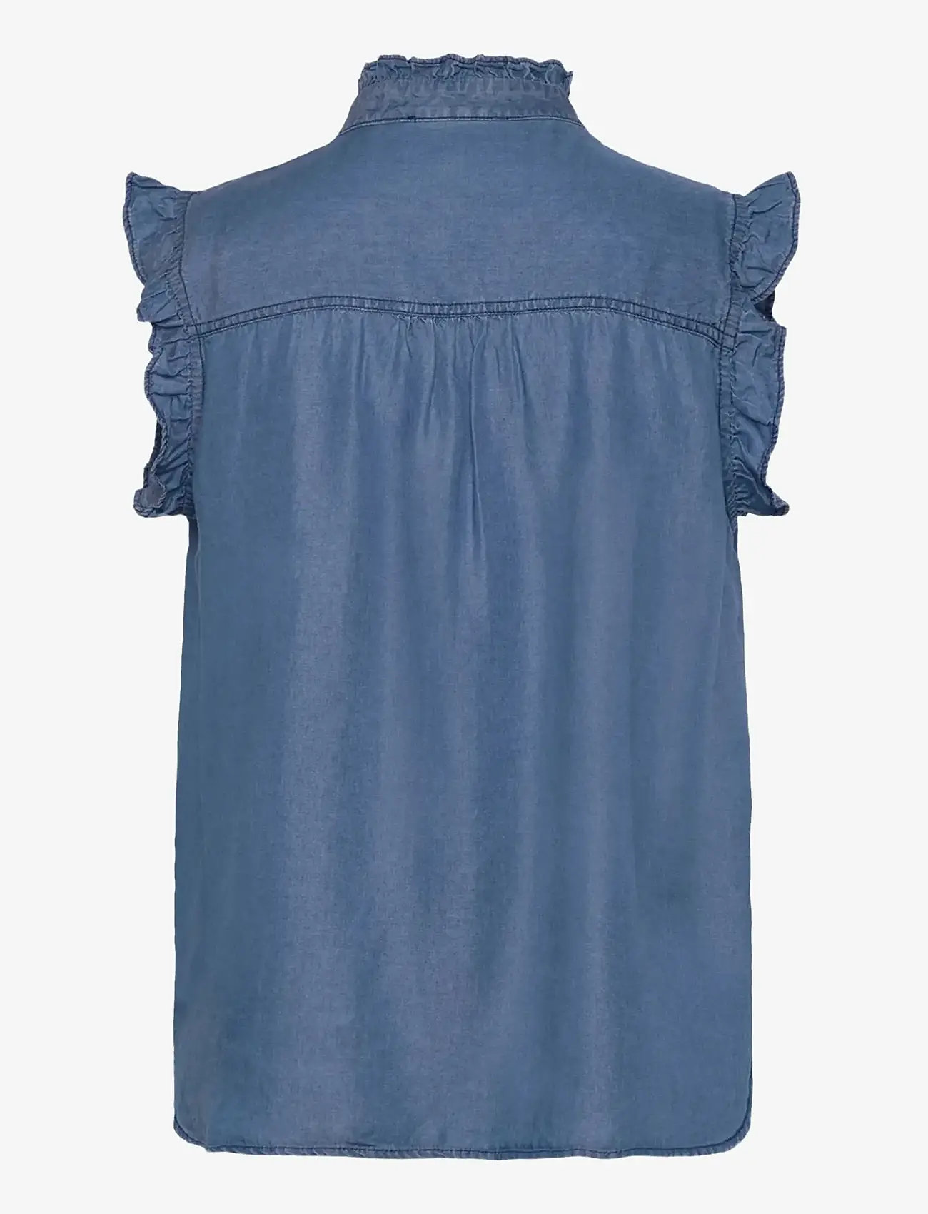 Rosemunde - RWDallas SL Top - sleeveless blouses - medium denim blue - 1