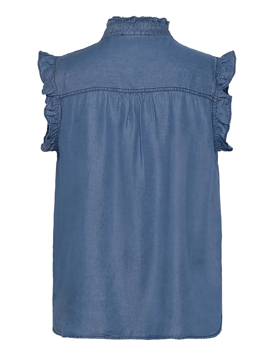 Rosemunde - RWDallas SL Top - Ärmellose blusen - medium denim blue - 2