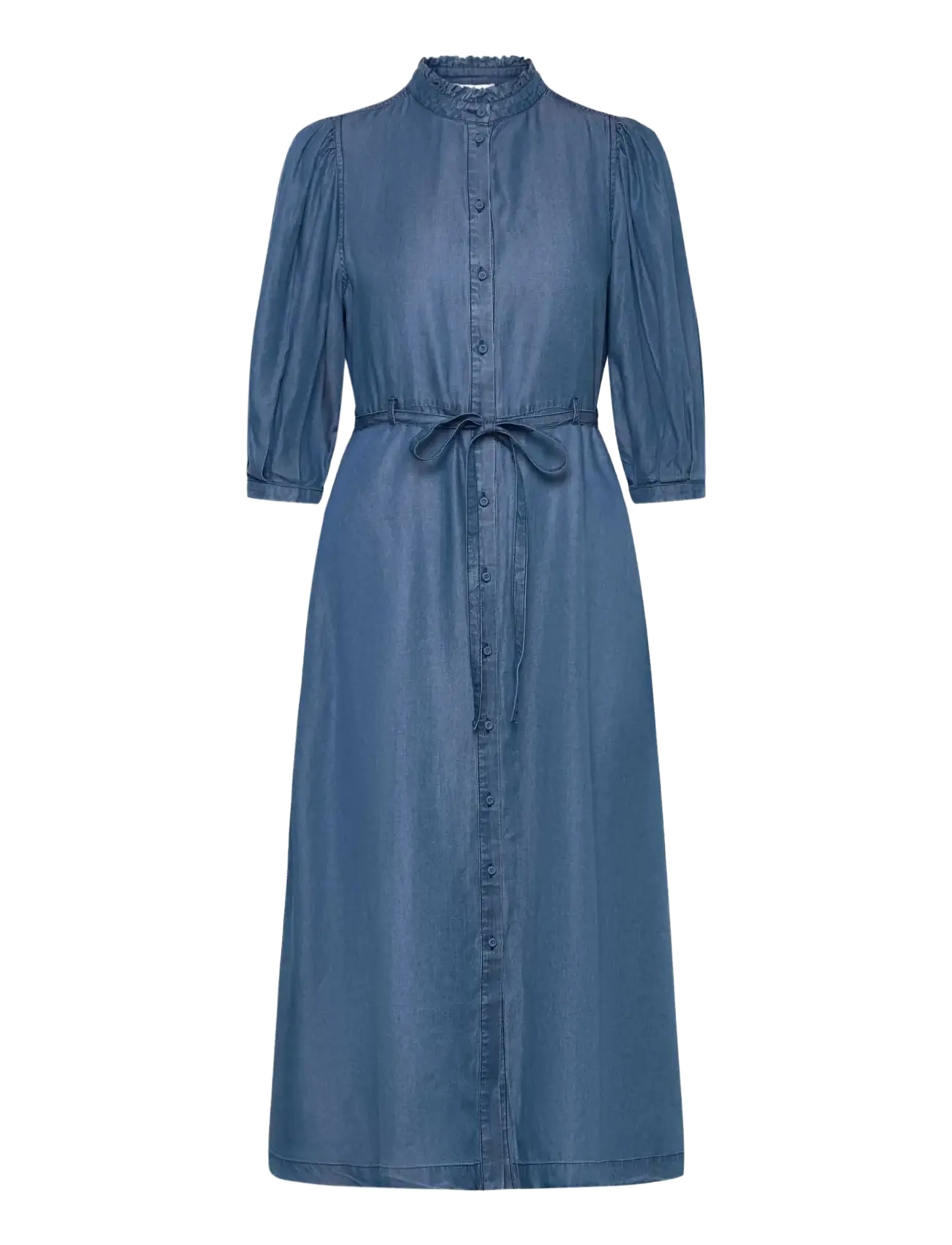 Rosemunde RWDallas LS Midi Dress - Suvekleidid - MEDIUM DENIM BLUE / blue