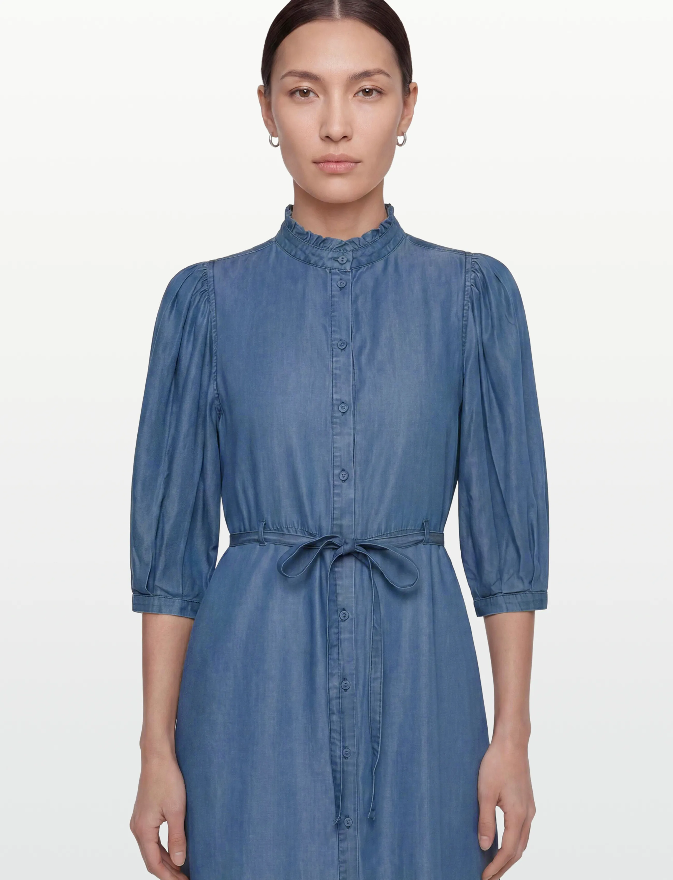 Rosemunde - RWDallas LS Midi Dress - sumarkjólar - medium denim blue - 3