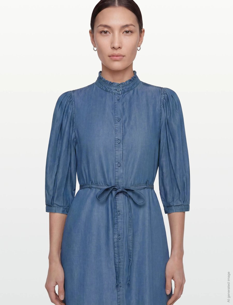 Rosemunde - RWDallas LS Midi Dress - zomerjurken - medium denim blue - 3