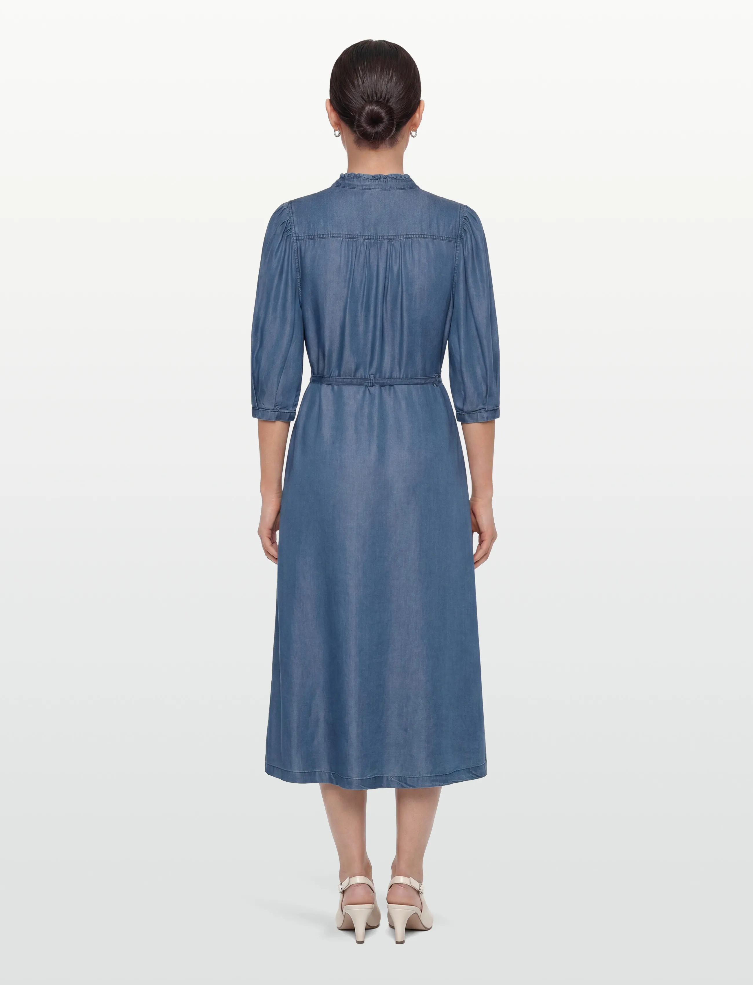 Rosemunde - RWDallas LS Midi Dress - sumarkjólar - medium denim blue - 4