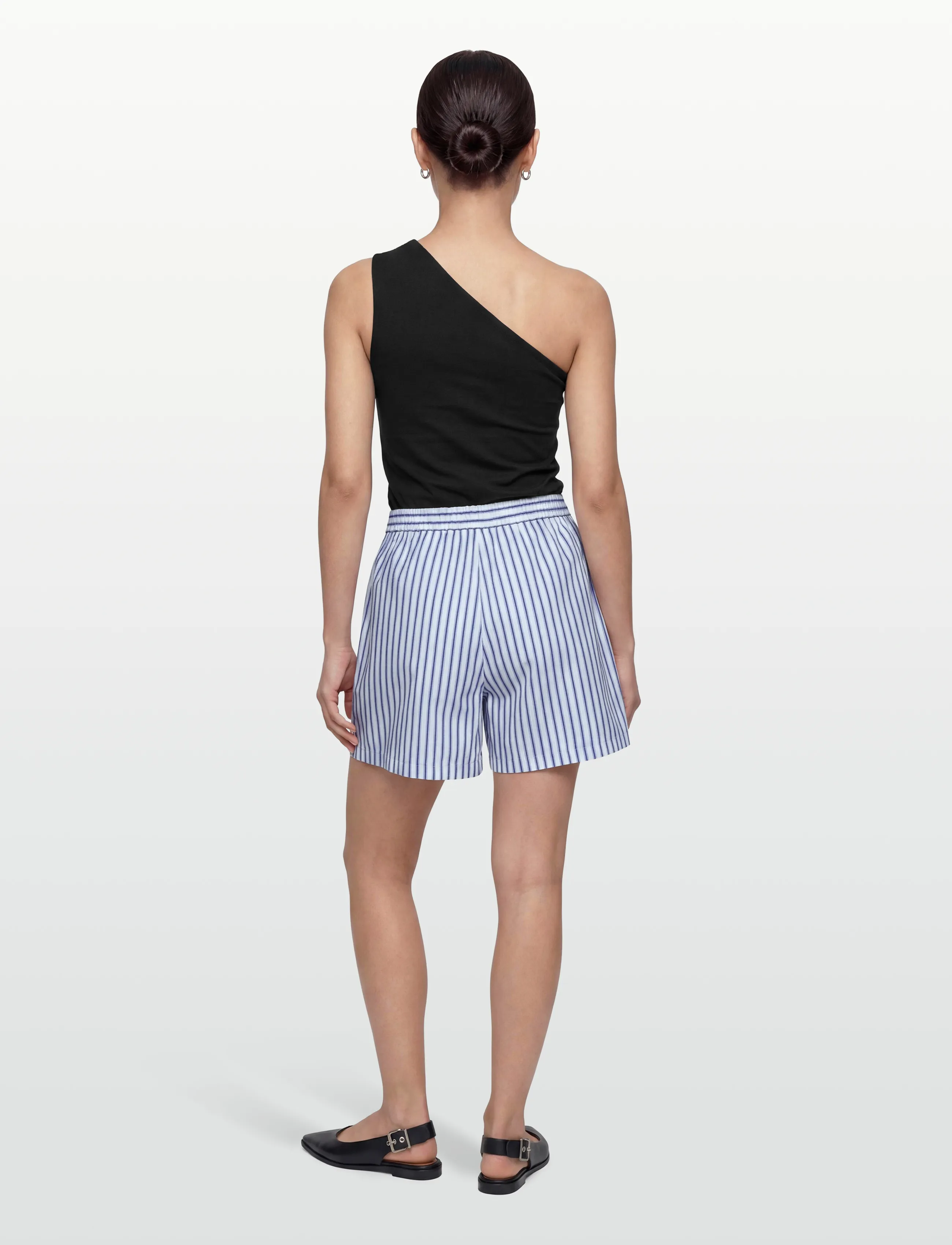 Rosemunde - RWUlla MW Shorts - casual shorts - baby blue stripe - 4