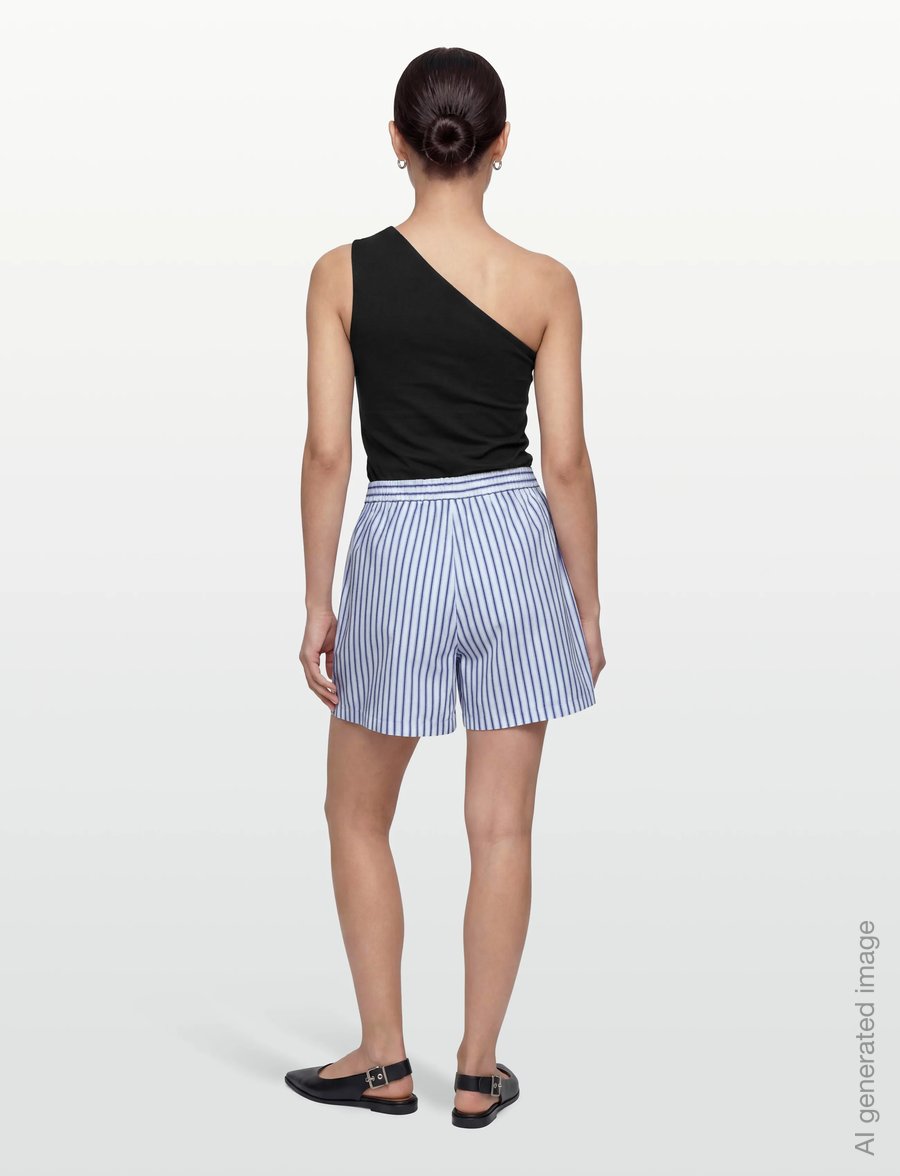 Rosemunde - RWUlla MW Shorts - casual korte broeken - baby blue stripe - 4