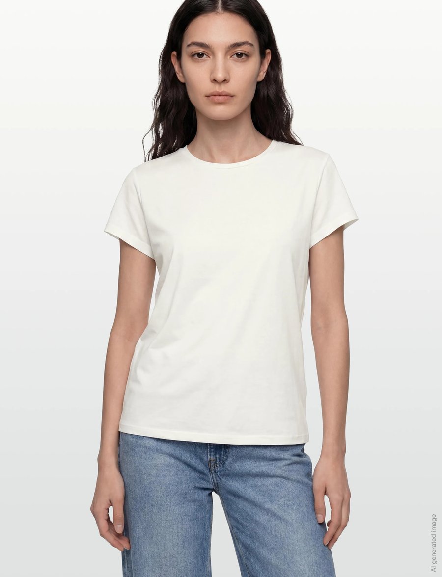 Rosemunde - RWNatali Capsleeve T- shirt - t-särgid - cloud dancer - 3