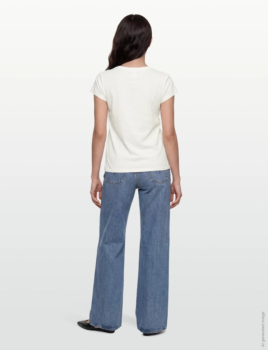 Rosemunde - RWNatali Capsleeve T- shirt - t-särgid - cloud dancer - 4