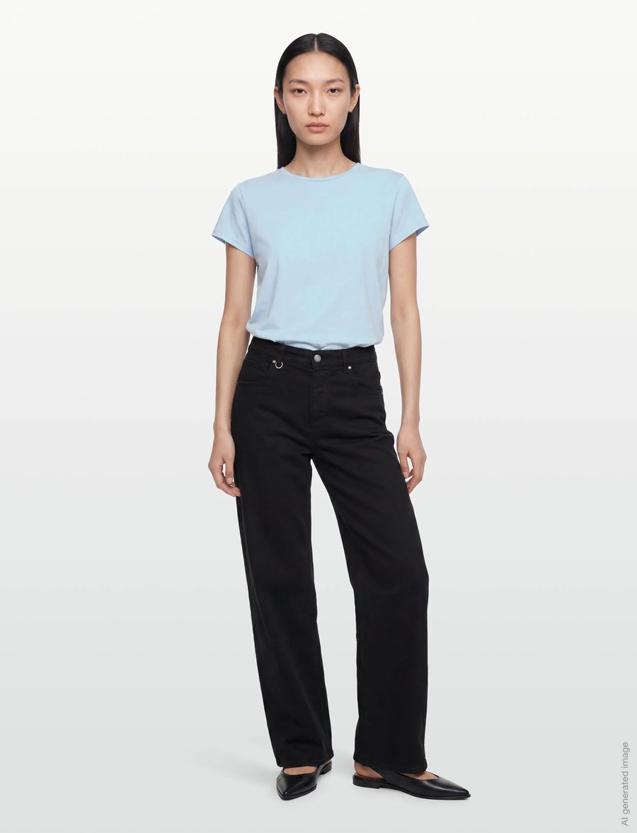 Rosemunde - RWNatali Capsleeve T- shirt - t-särgid - nantucket blue - 0