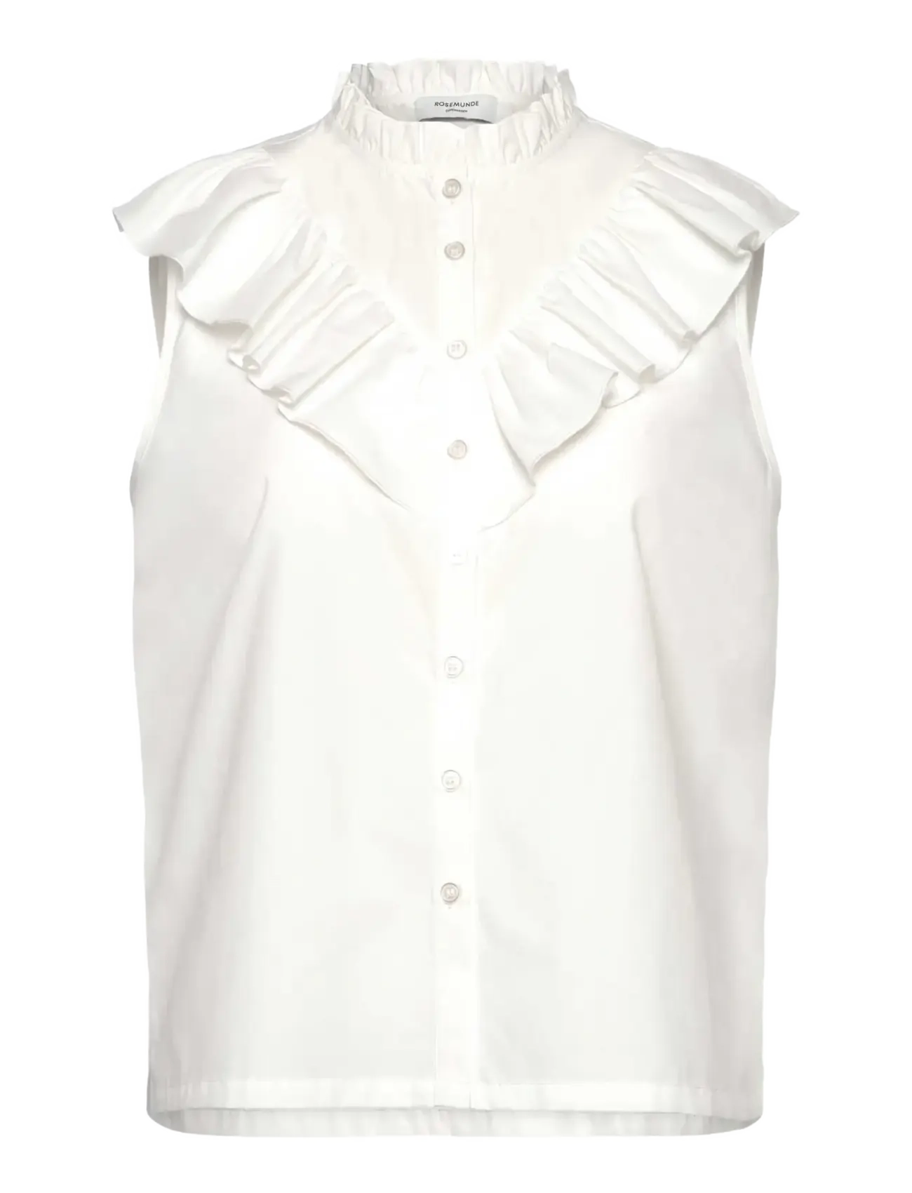 Rosemunde RWMegan SL Frill Top - Blusen - CLOUD DANCER / white