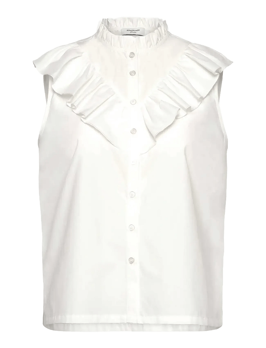 Rosemunde - RWMegan SL Frill Top - Ärmellose blusen - cloud dancer - 1