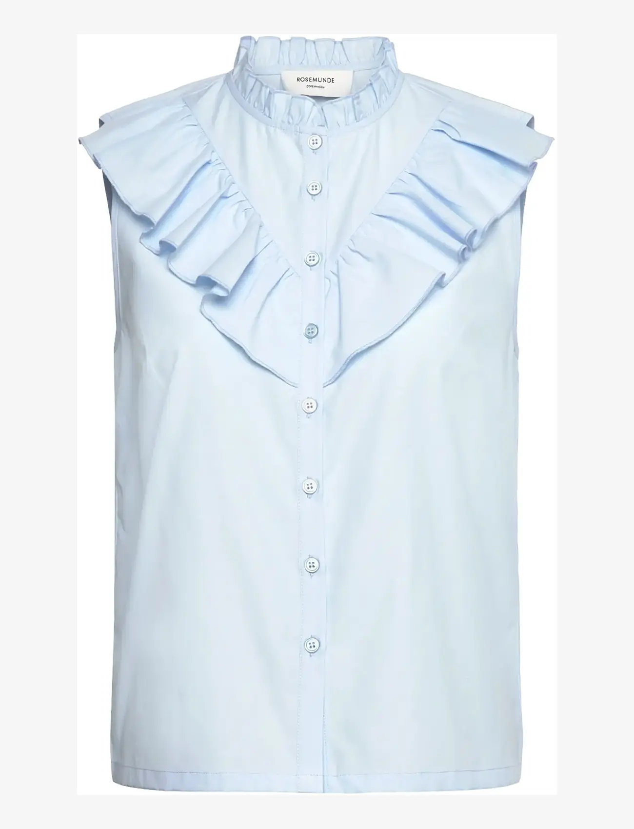 Rosemunde - RWMegan SL Frill Top - Ärmellose blusen - nantucket blue - 0