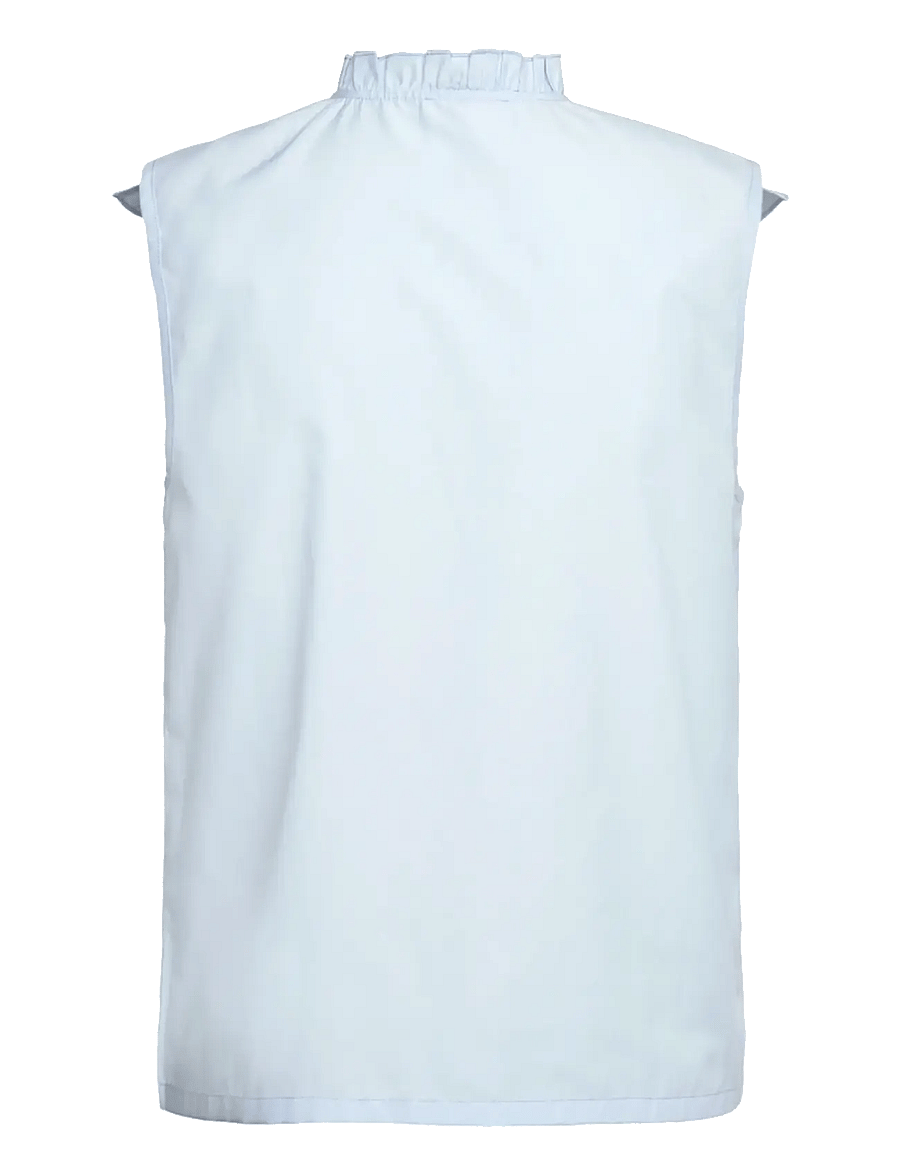 Rosemunde - RWMegan SL Frill Top - varrukateta pluusid - nantucket blue - 2