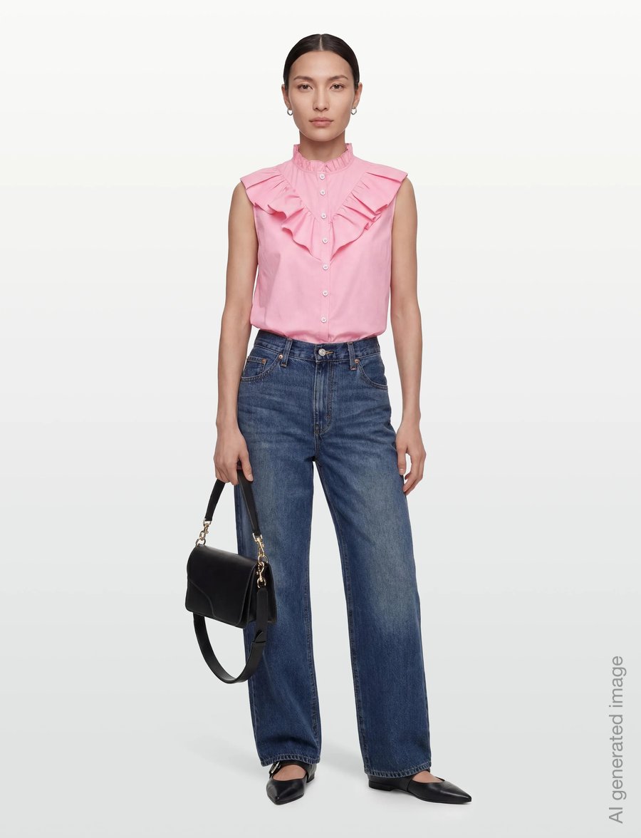 Rosemunde - RWMegan SL Frill Top - sleeveless blouses - sea pink - 0
