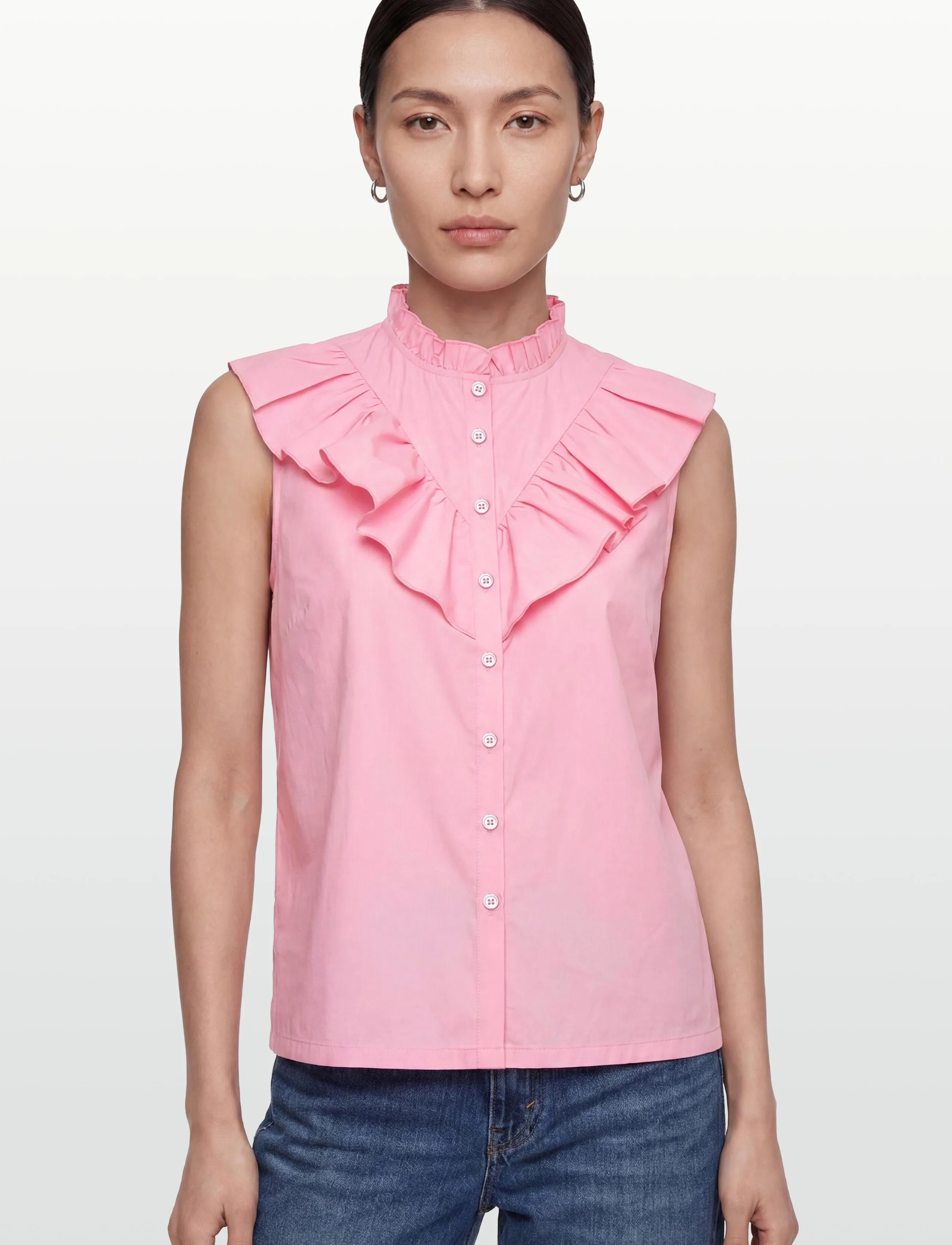 Rosemunde - RWMegan SL Frill Top - varrukateta pluusid - sea pink - 3