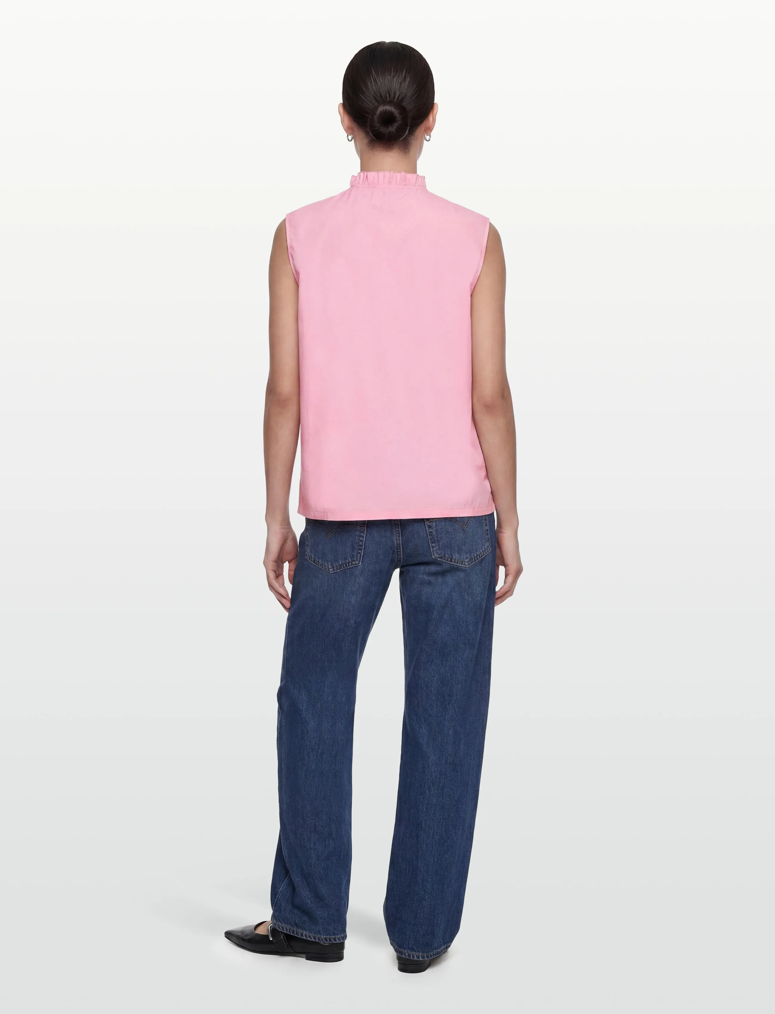 Rosemunde - RWMegan SL Frill Top - varrukateta pluusid - sea pink - 4