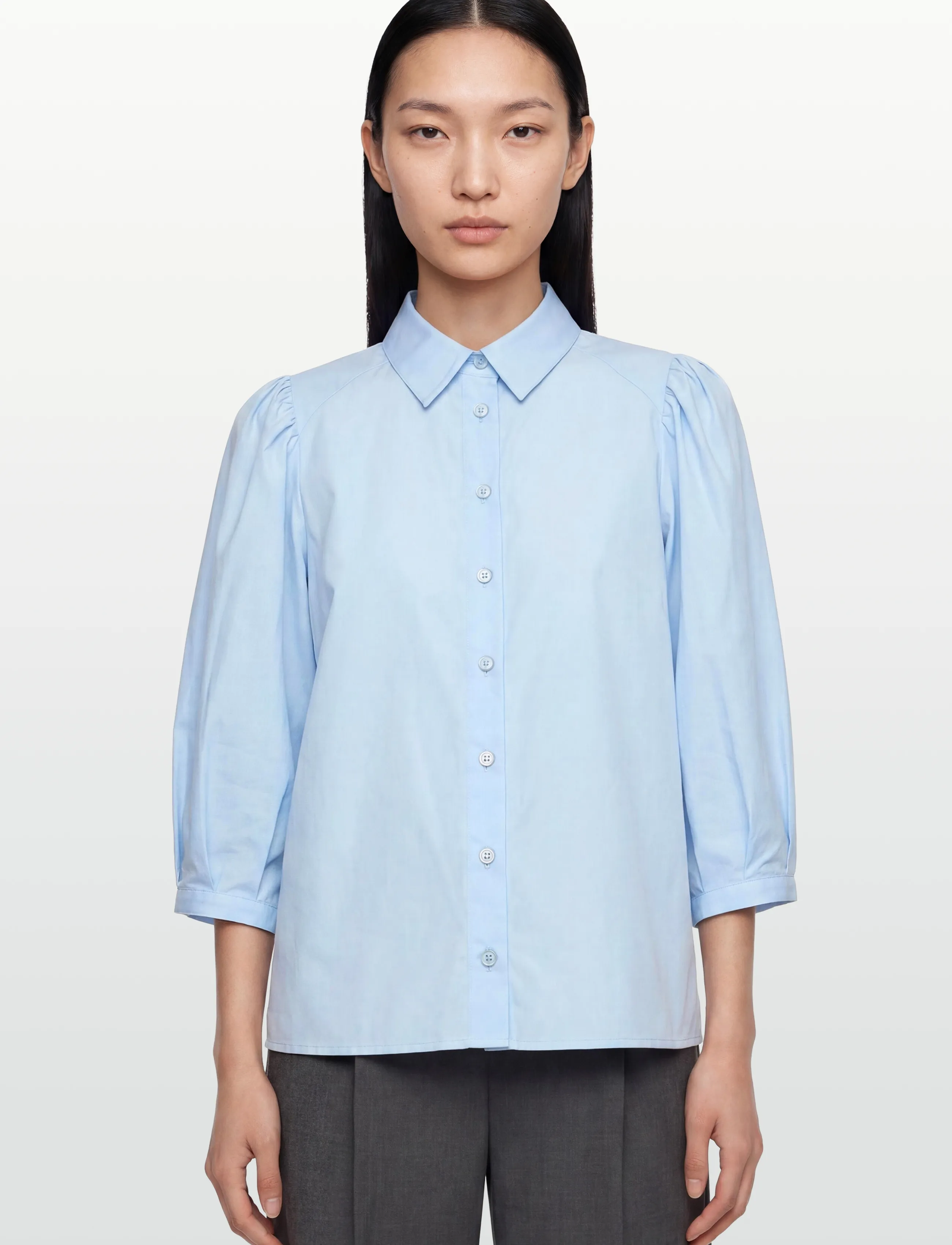 Rosemunde - RWMegan 3/4 Shirt - langærmede skjorter - nantucket blue - 3