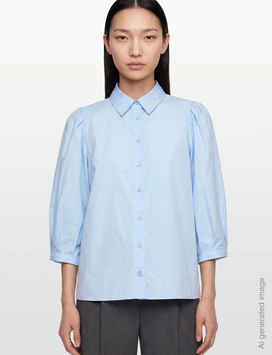 Rosemunde - RWMegan 3/4 Shirt - langärmlige hemden - nantucket blue - 3