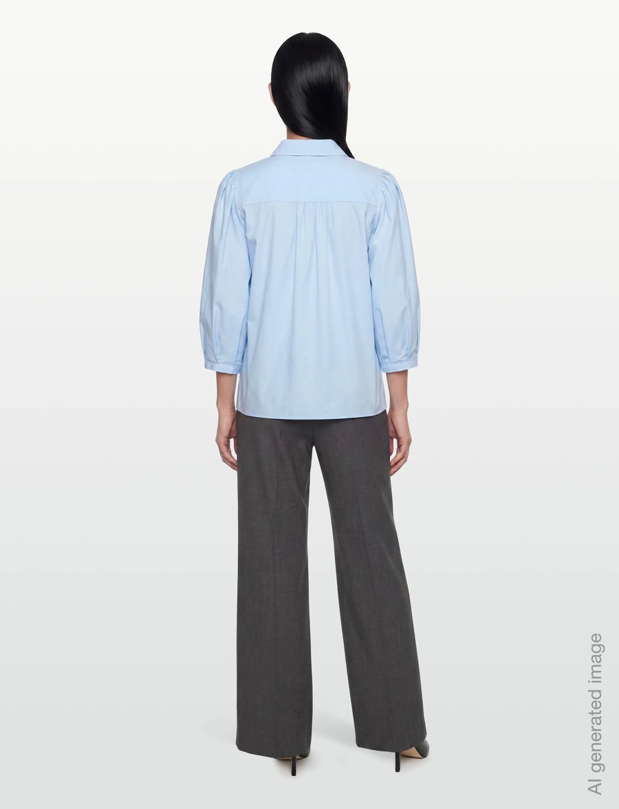 Rosemunde - RWMegan 3/4 Shirt - langärmlige hemden - nantucket blue - 4