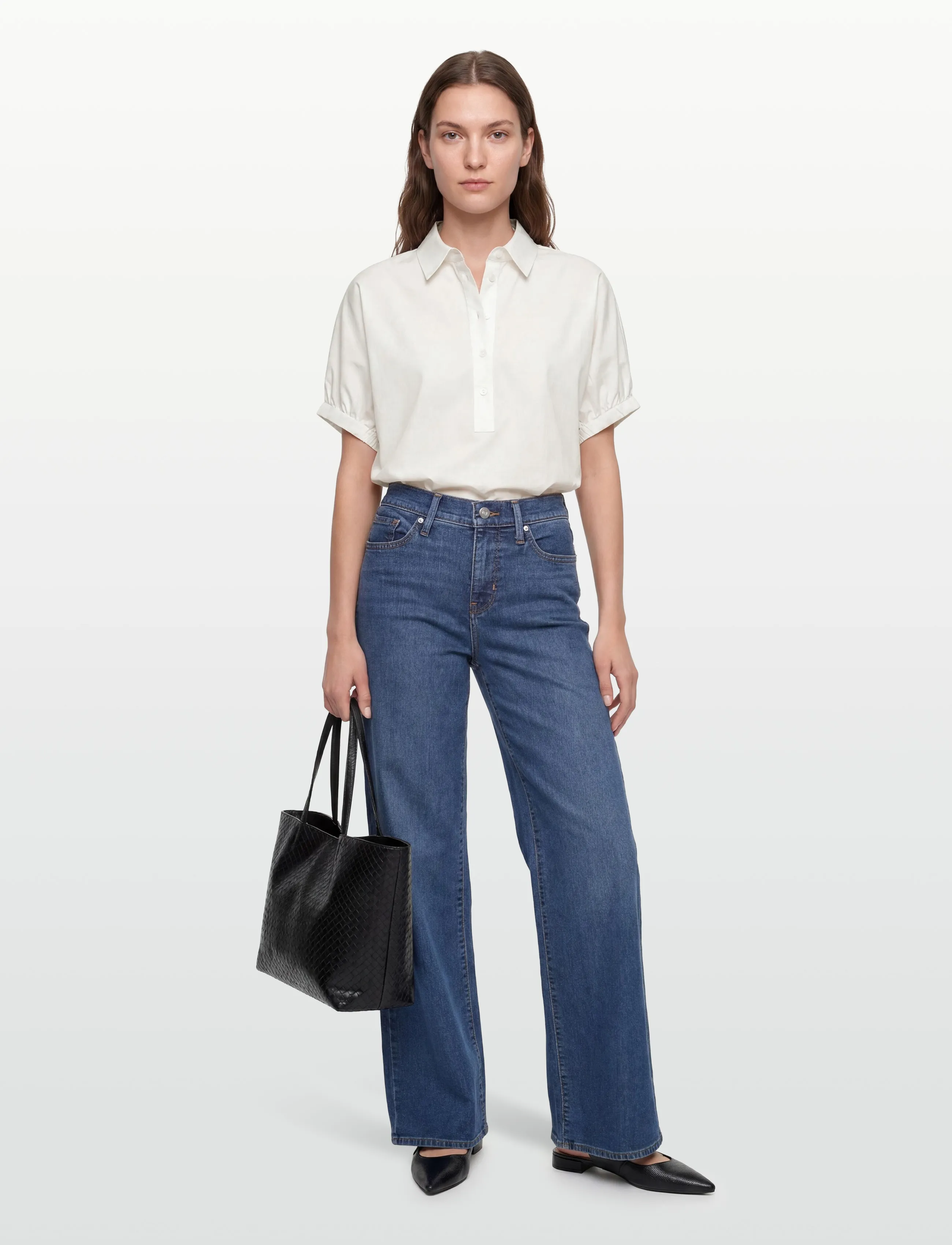 Rosemunde Rwmegan Ss Oversize Shirt, 36, White, Skjorter > Kortærmede, Dame