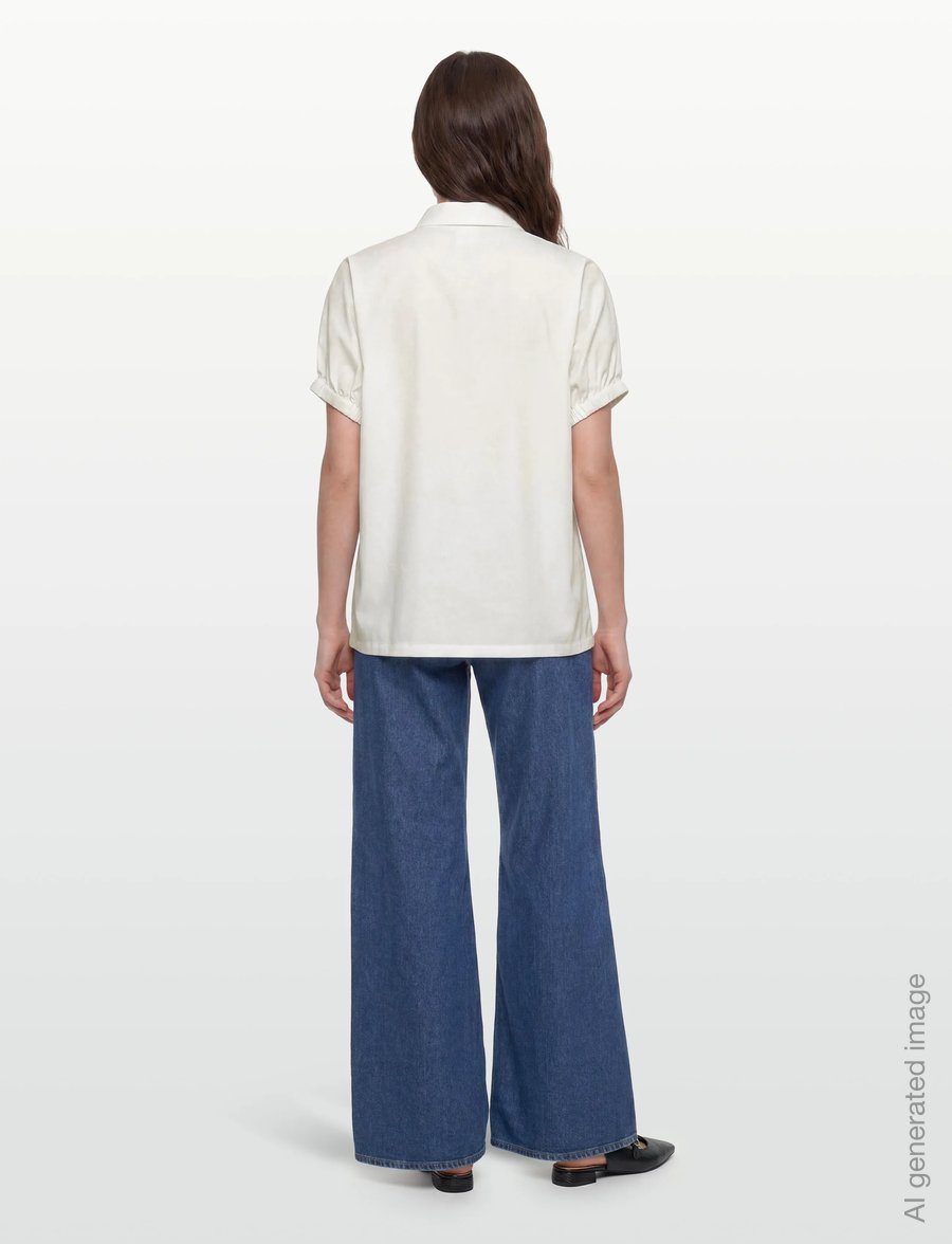 Rosemunde - RWMegan SS Oversize Shirt - kurzärmlige hemden - cloud dancer - 4