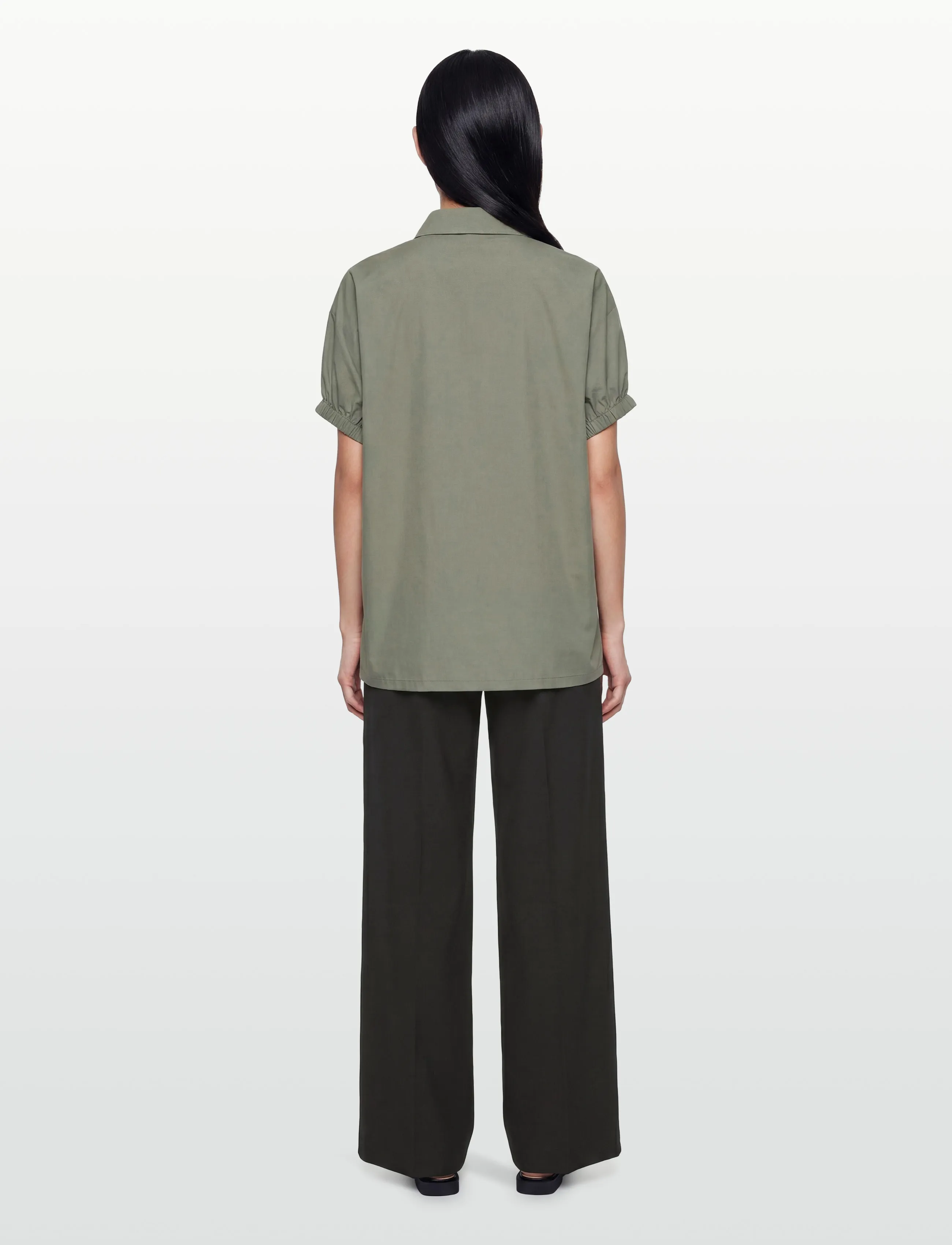 Rosemunde - RWMegan SS Oversize Shirt - kurzärmlige hemden - dried sage - 4