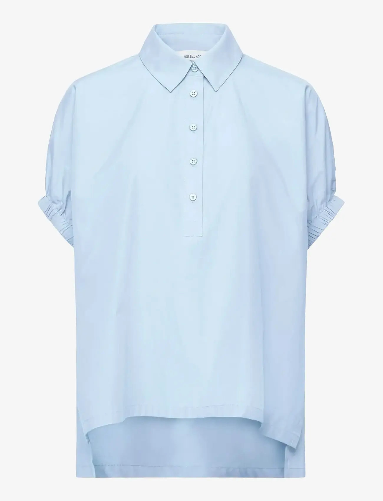 Rosemunde - RWMegan SS Oversize Shirt - kortærmede skjorter - nantucket blue - 0