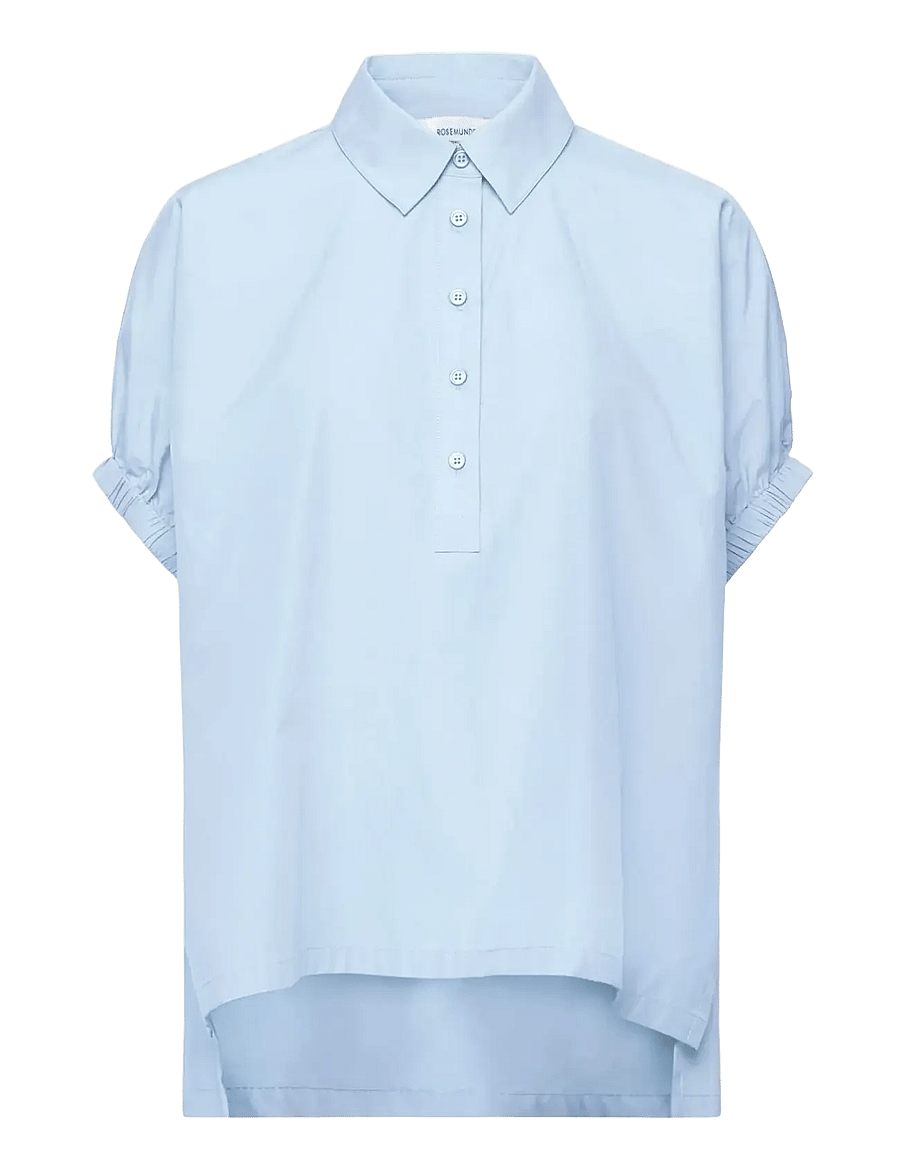 Rosemunde - RWMegan SS Oversize Shirt - kurzärmlige hemden - nantucket blue - 0