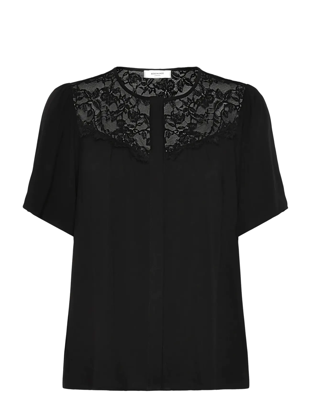 Rosemunde RWElif SS Lace Blouse - Blusen - BLACK / black
