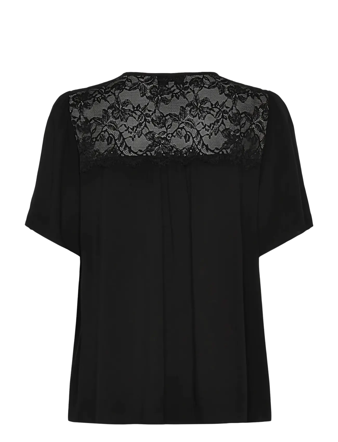 Rosemunde - RWElif SS Lace Blouse - short-sleeved blouses - black - 2