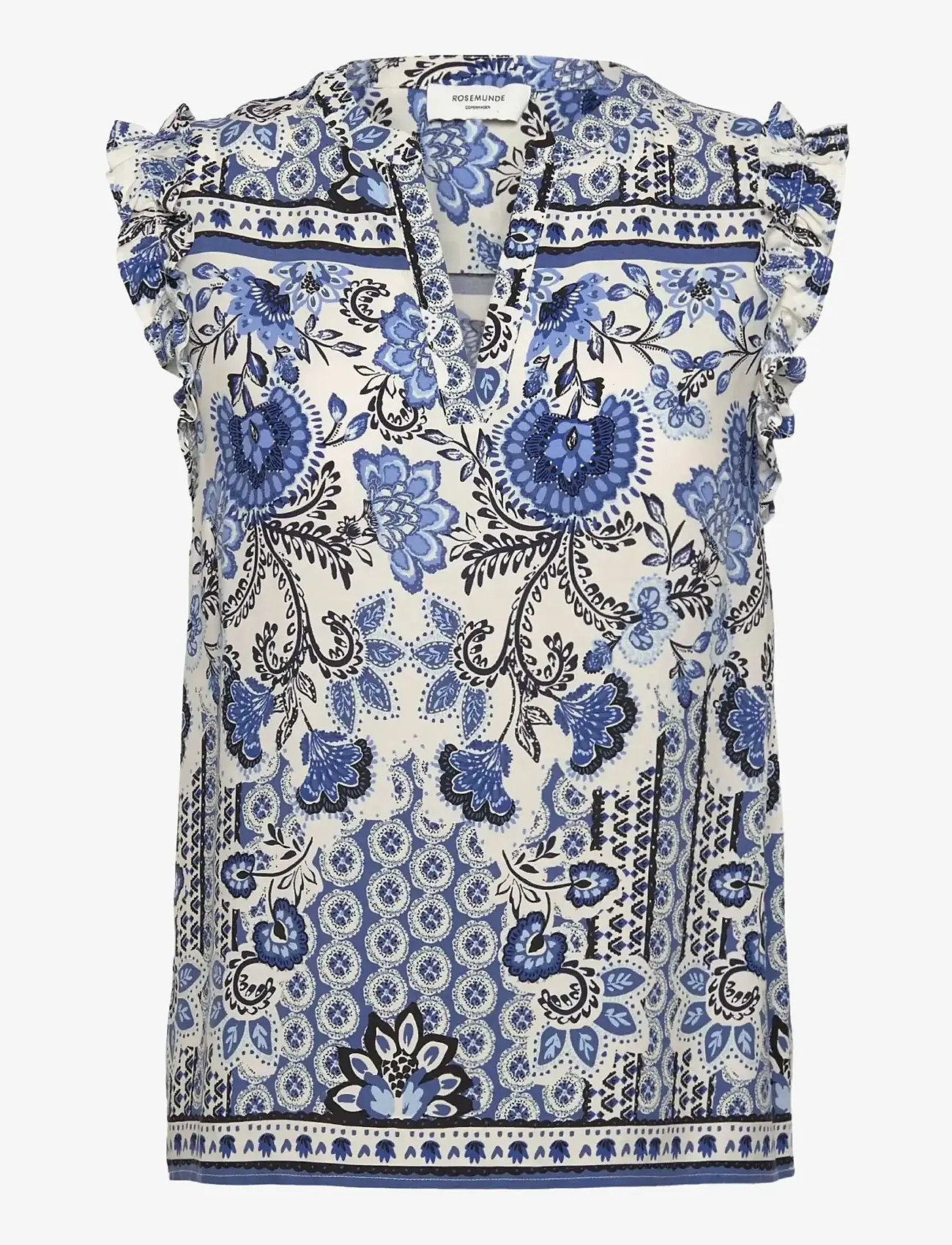 Rosemunde - RWElif SL Top - Ærmeløse bluser - blue boho print - 1