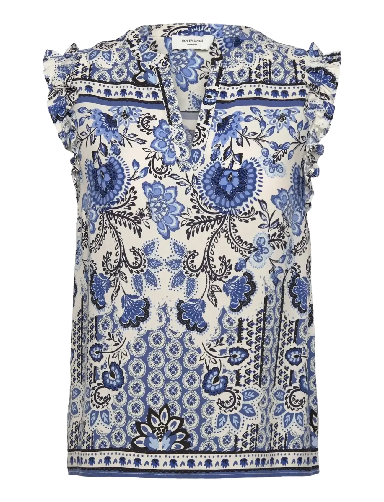 Rosemunde RWElif SL Top - Bluser & Skjorter - BLUE BOHO PRINT / blue