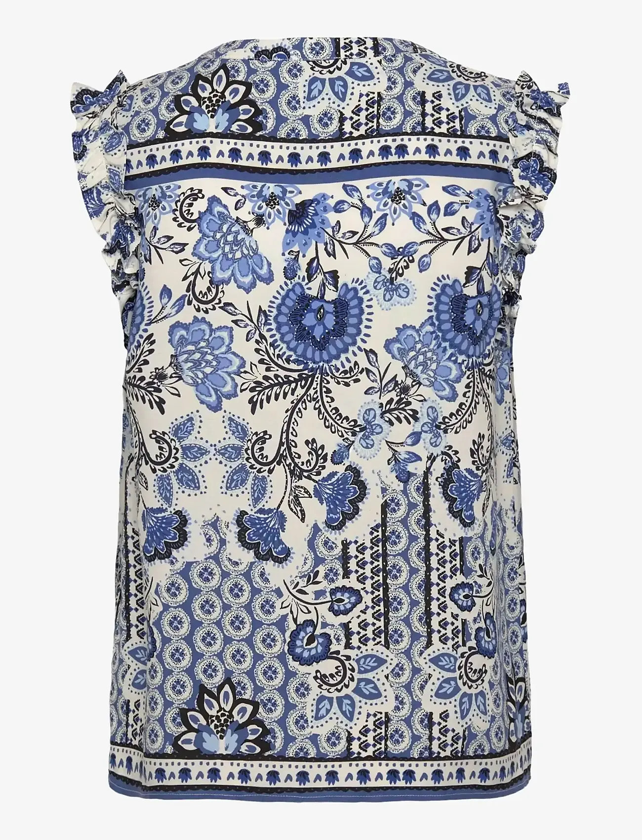 Rosemunde - RWElif SL Top - Ærmeløse bluser - blue boho print - 2