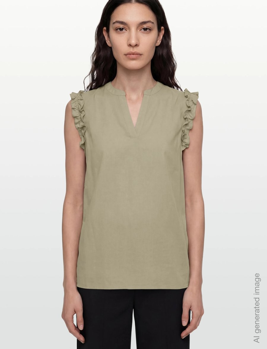 Rosemunde - RWElif SL Top - Ærmeløse bluser - dried sage - 3