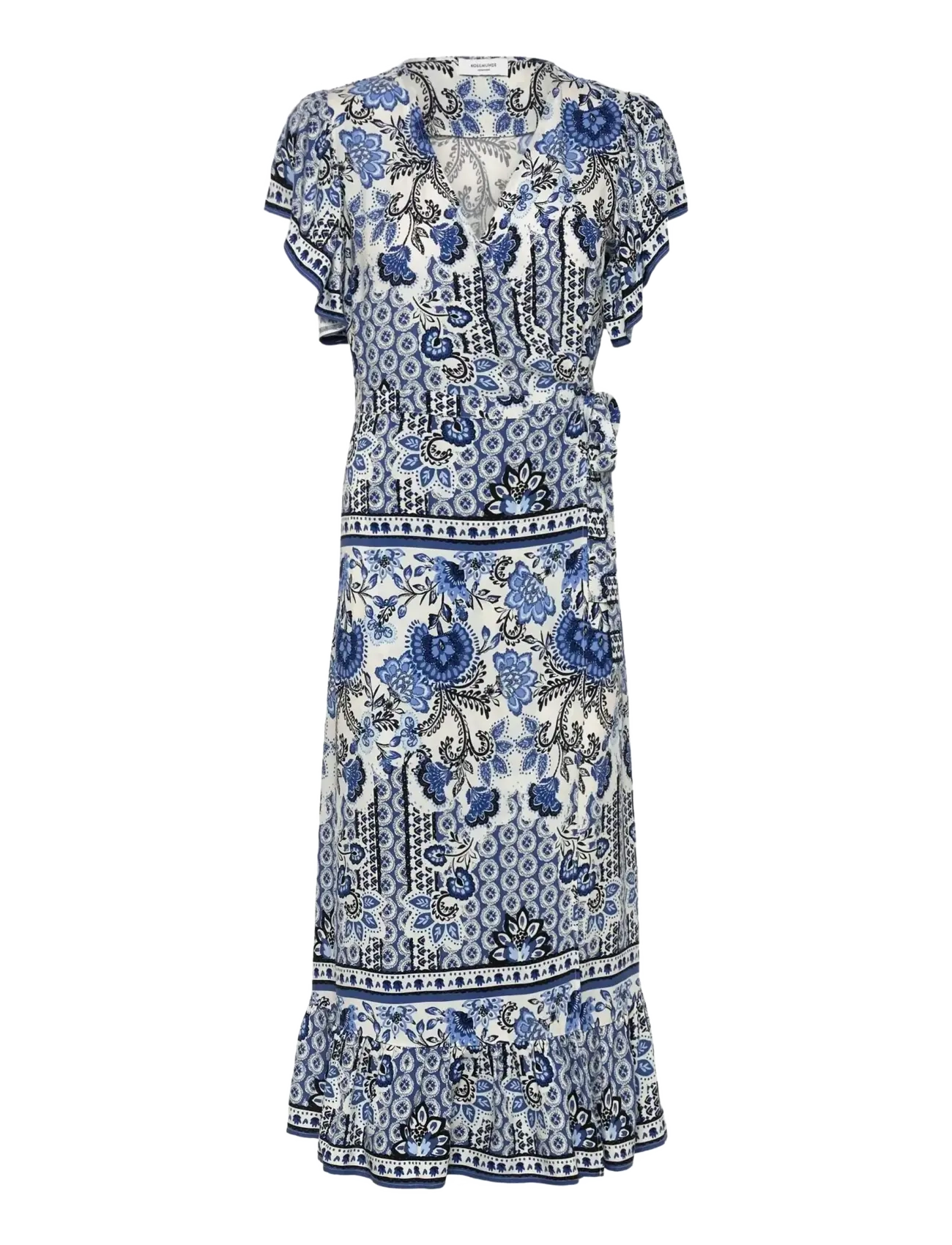 ROSEMUNDE Rwelif Ss Midi Wrap Kleid Blau - 36 - Damen