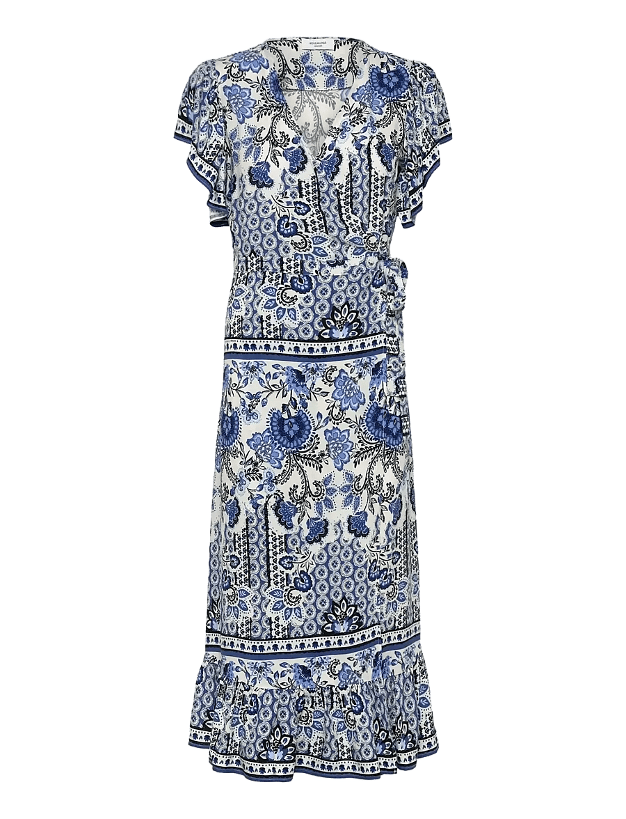 Rosemunde - RWElif SS Midi Wrap Dress - sommerkleider - blue boho print - 1